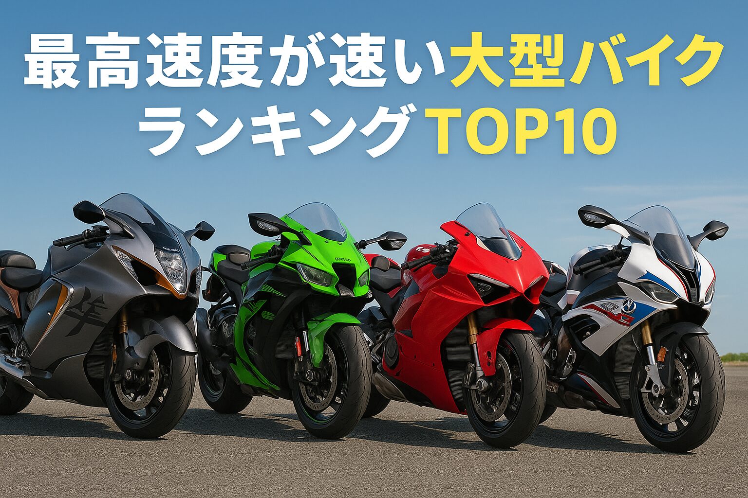 大型バイク最高速ランキングTOP10