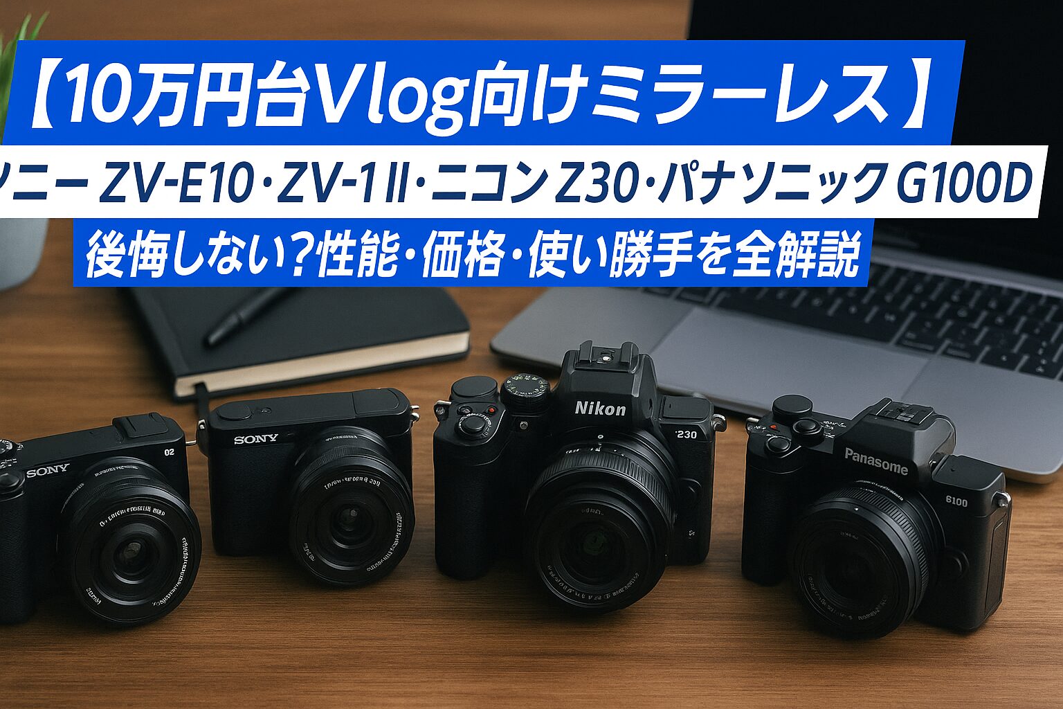 ソニー ZV‑E10・ZV‑1 II・ニコン Z30・パナソニック G100D
