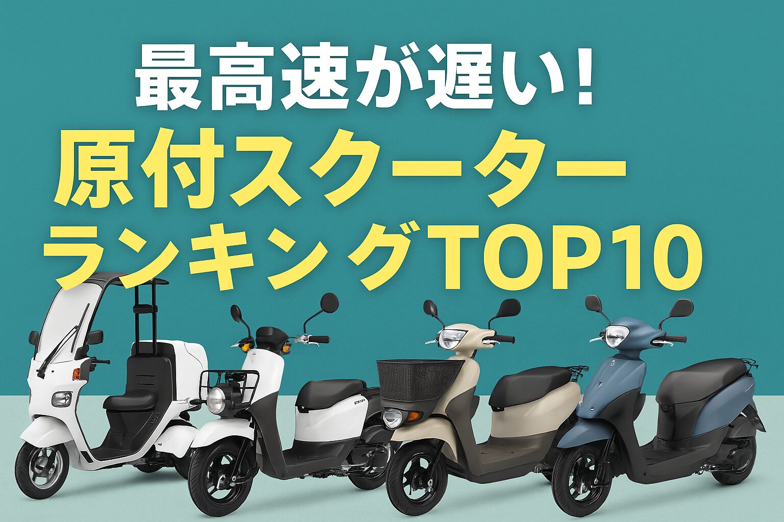 【2025年版】最高速が遅い原付スクーターランキングTOP10を実測値で徹底比較