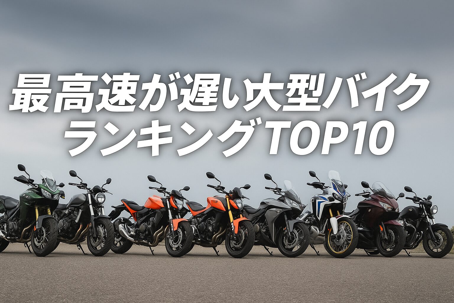 最高速が遅い大型バイクランキングTOP10