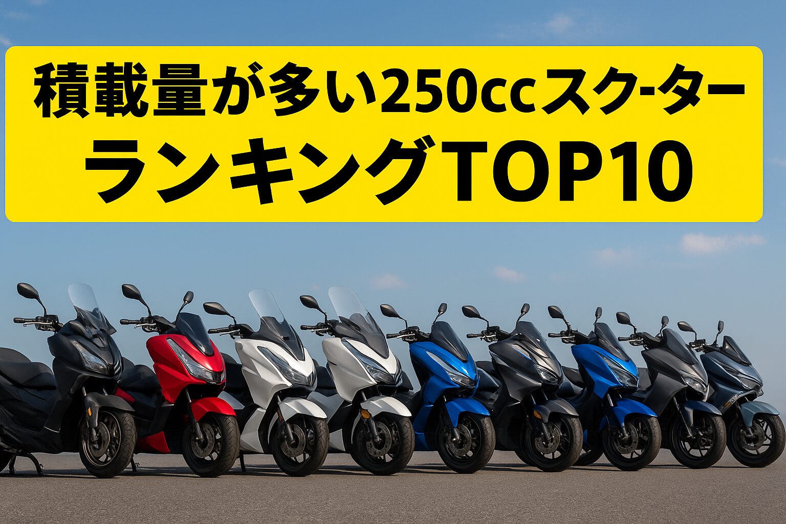 積載量が多い250ccスクーターランキングTOP10