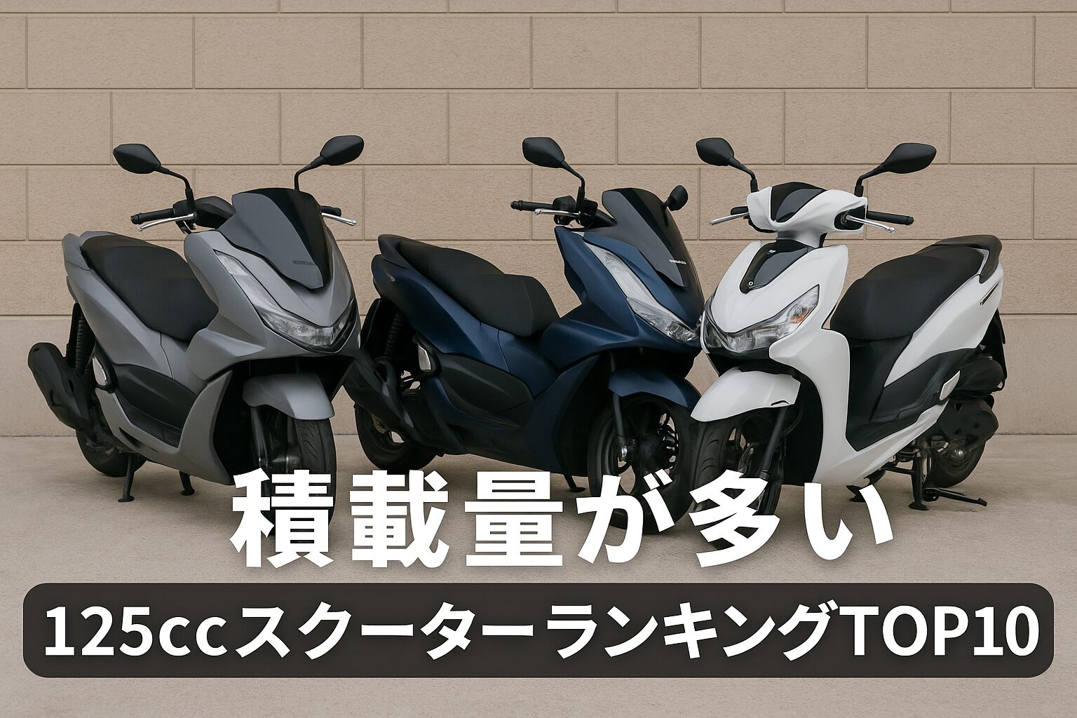 積載量が多い125ccスクーターランキングTOP10