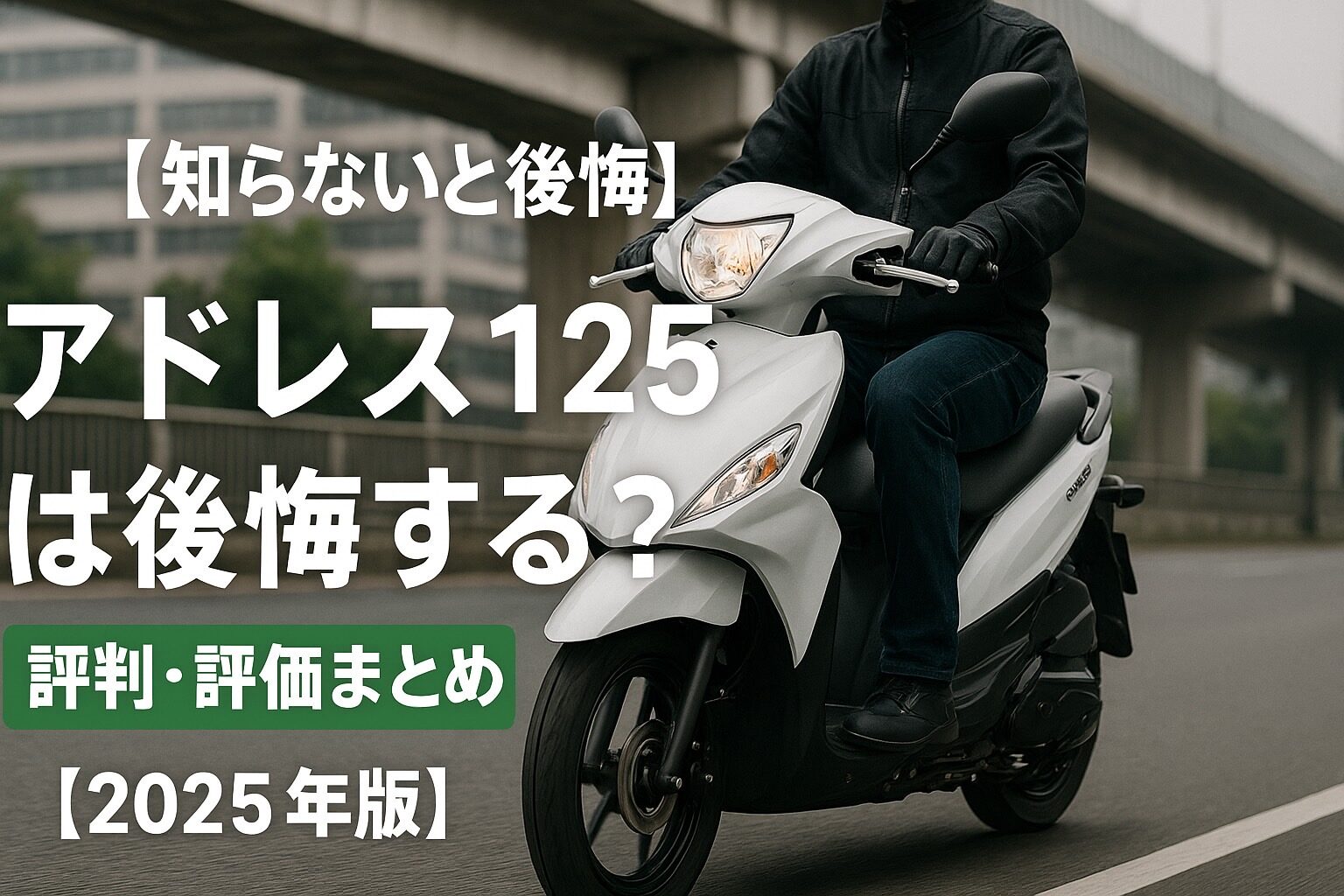 【知らないと後悔】Suzuki アドレス125は後悔する？評判・評価まとめ｜“軽さ・燃費・実用性”三拍子スクーター【2025年版】
