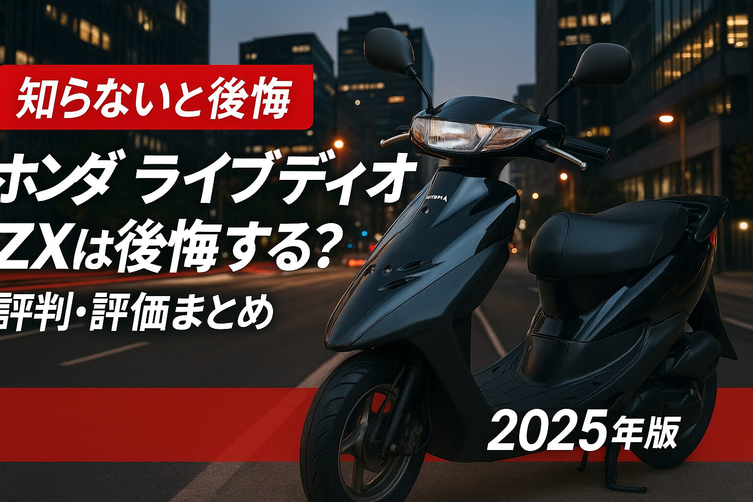 【知らないと後悔】ホンダ ライブディオZXは後悔する？評判・評価まとめ｜2スト原付最強の加速力【2025年版】