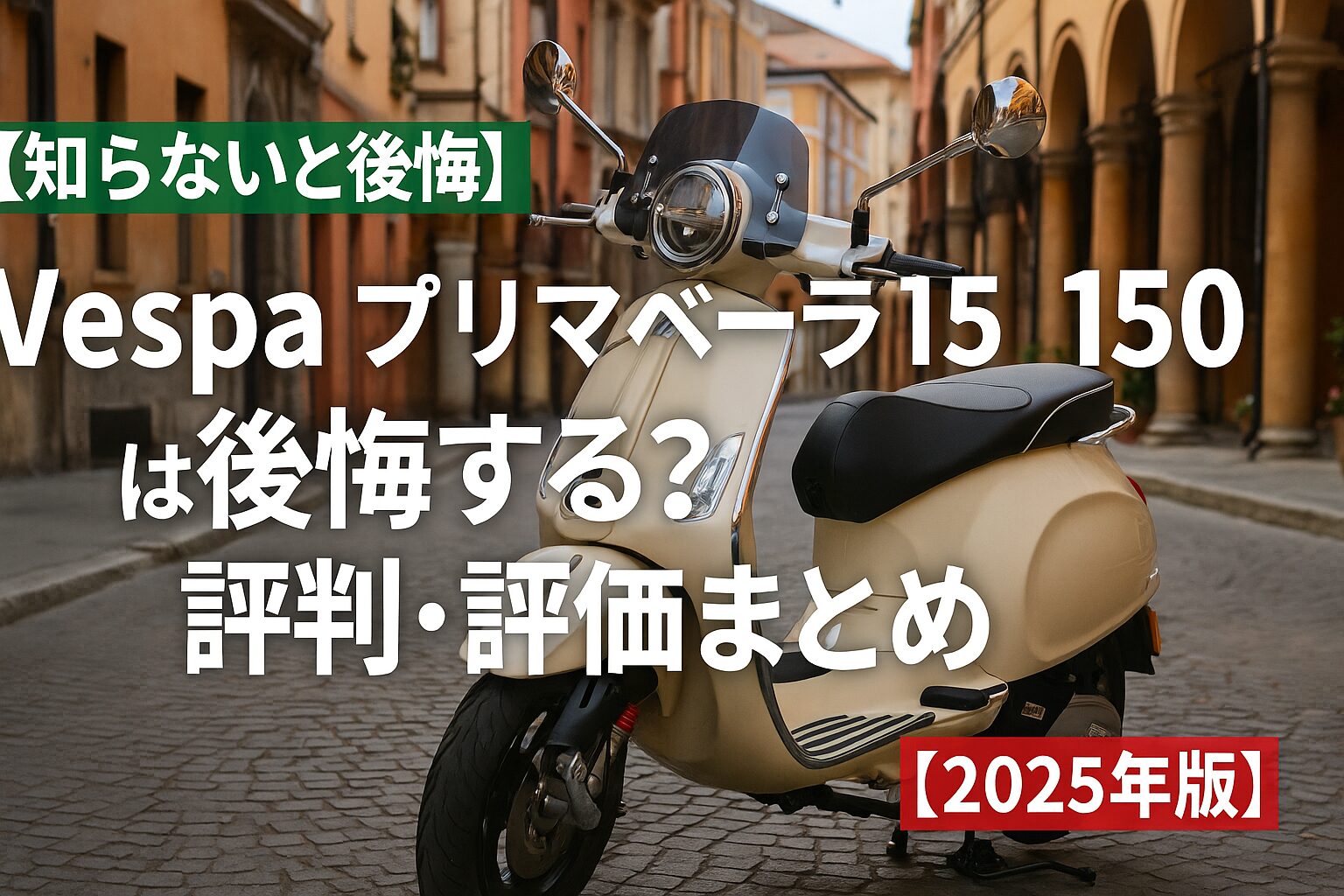 【知らないと後悔】Vespa プリマベーラ150は後悔する？評判・評価まとめ｜モノコックが生む上質ライド【2025年版】