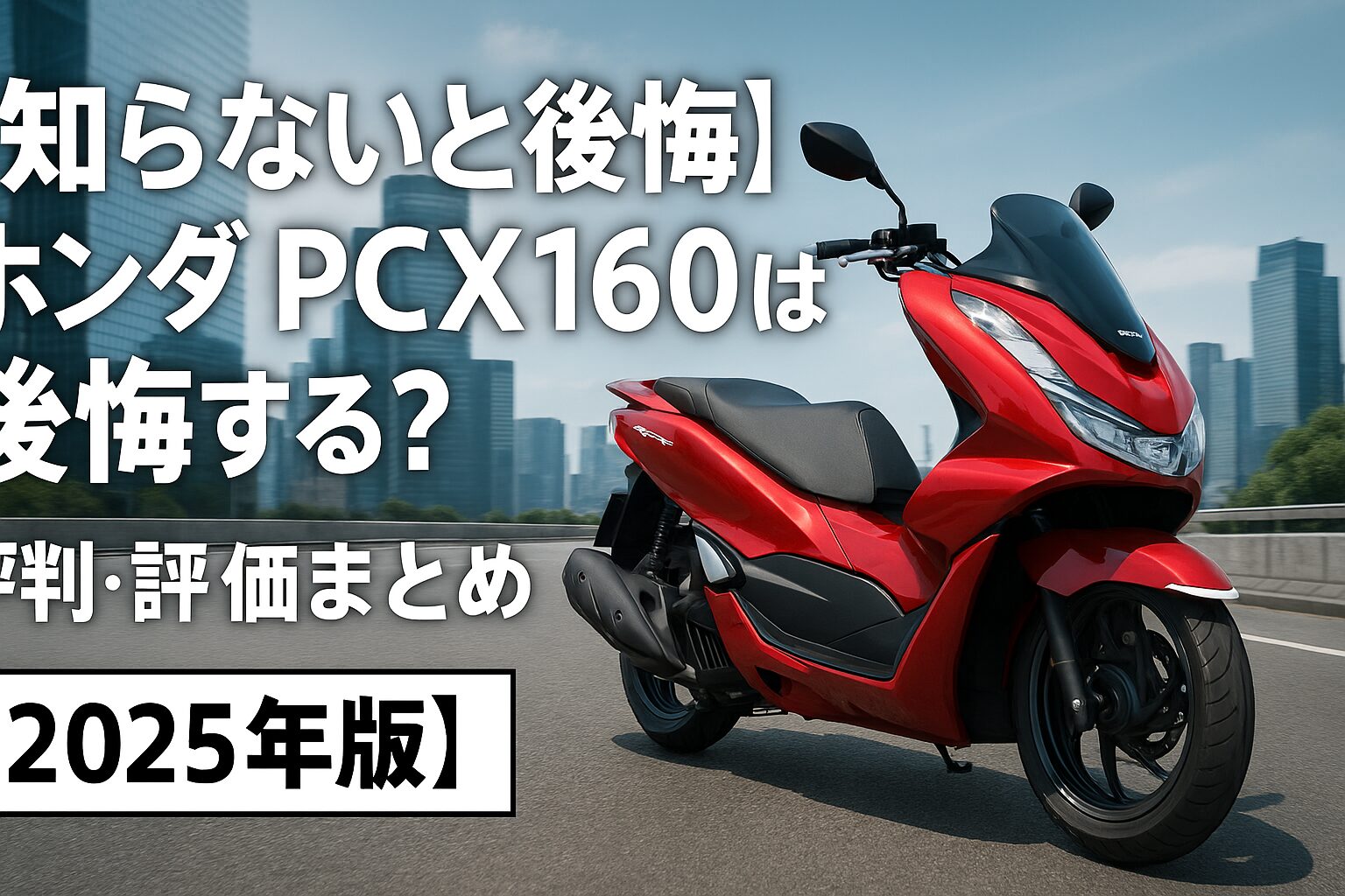 【知らないと後悔】ホンダ PCX160は後悔する？評判・評価まとめ｜快適性と実用性のNo.1スクーター【2025年版】