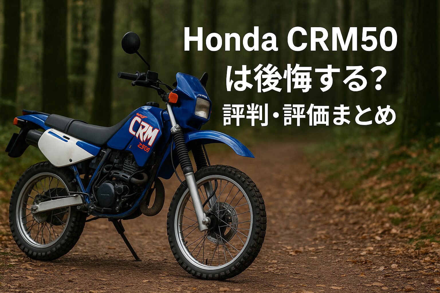 【知らないと後悔する】Honda CRM50は後悔する？評判・評価まとめ｜2スト原付オフロードの実力
