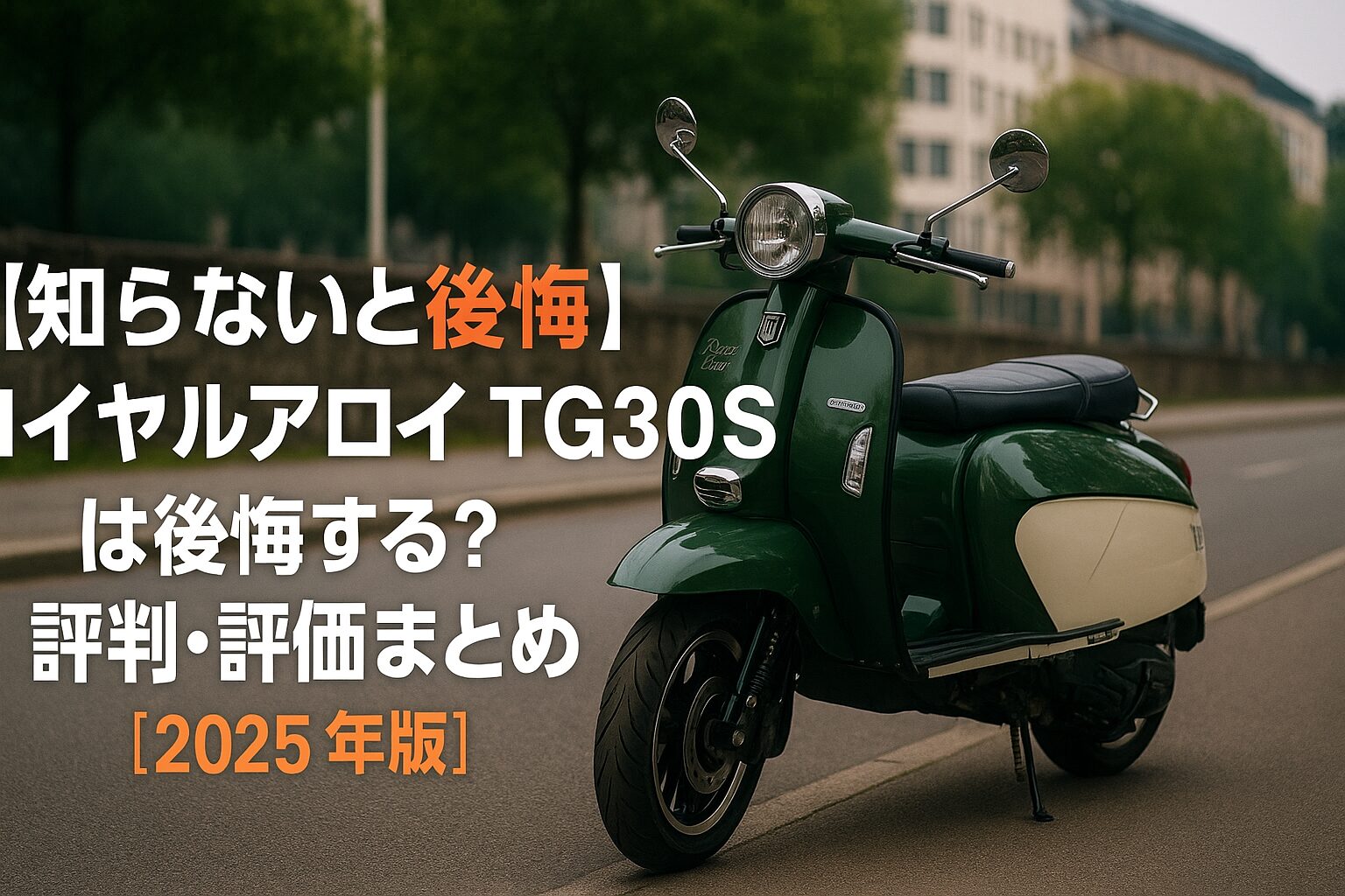 【知らないと後悔】ロイヤルアロイ TG300S は後悔する？評判・評価まとめ｜クラシック鉄スクーター再興版【2025年版】