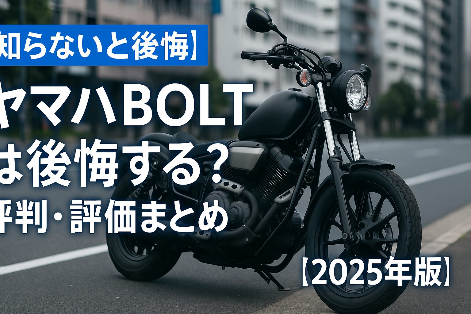 【知らないと後悔】ヤマハ BOLT は後悔する？評判・評価まとめ｜コンパクトクルーザーの個性【2025年版】