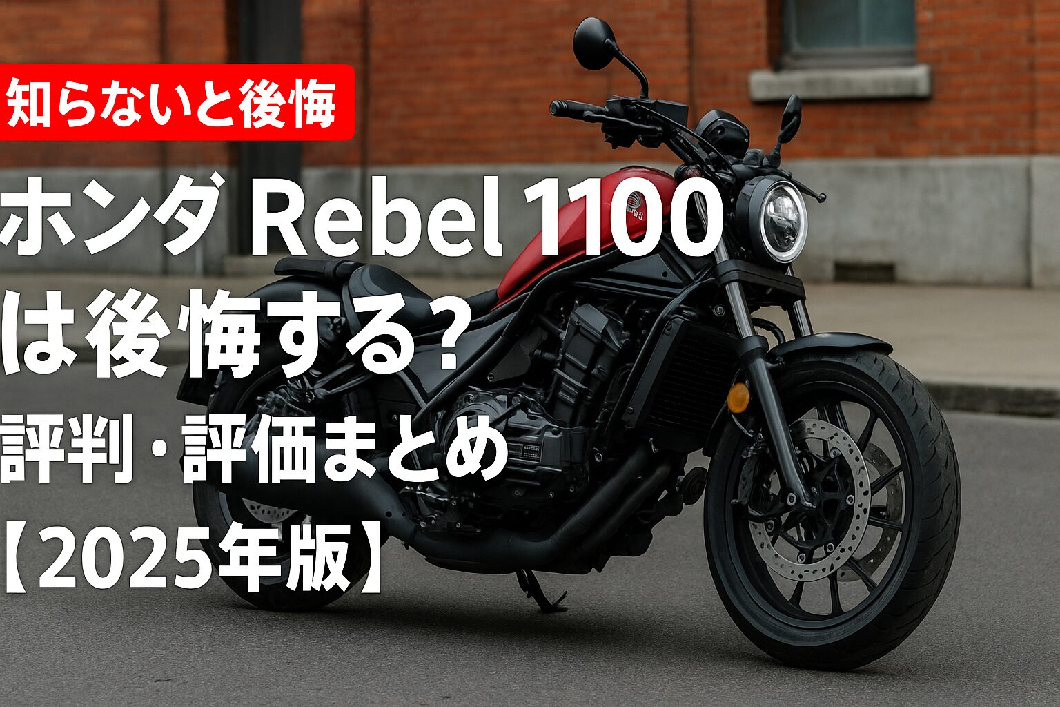 【知らないと後悔】ホンダ Rebel 1100 は後悔する？評判・評価まとめ｜大型クルーザー×先進装備の融合【2025年版】