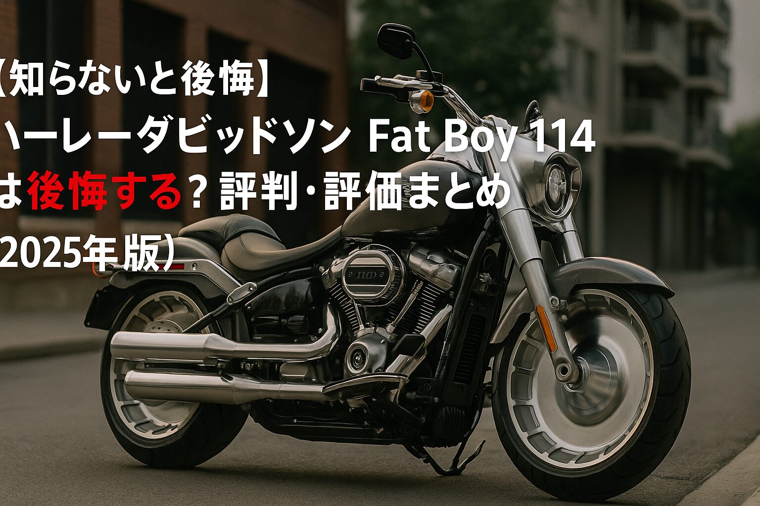 【知らないと後悔】ハーレーダビッドソン Fat Boy 114 は後悔する？評判・評価まとめ｜圧倒的存在感とロー＆ワイドなアメリカン【2025年版】