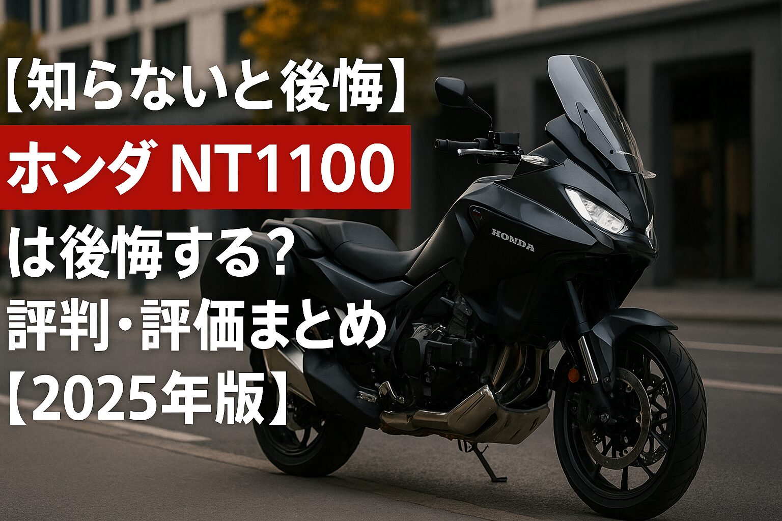 【知らないと後悔】ホンダ NT1100 は後悔する？評判・評価まとめ｜快適性と実用性を両立したツアラー【2025年版】