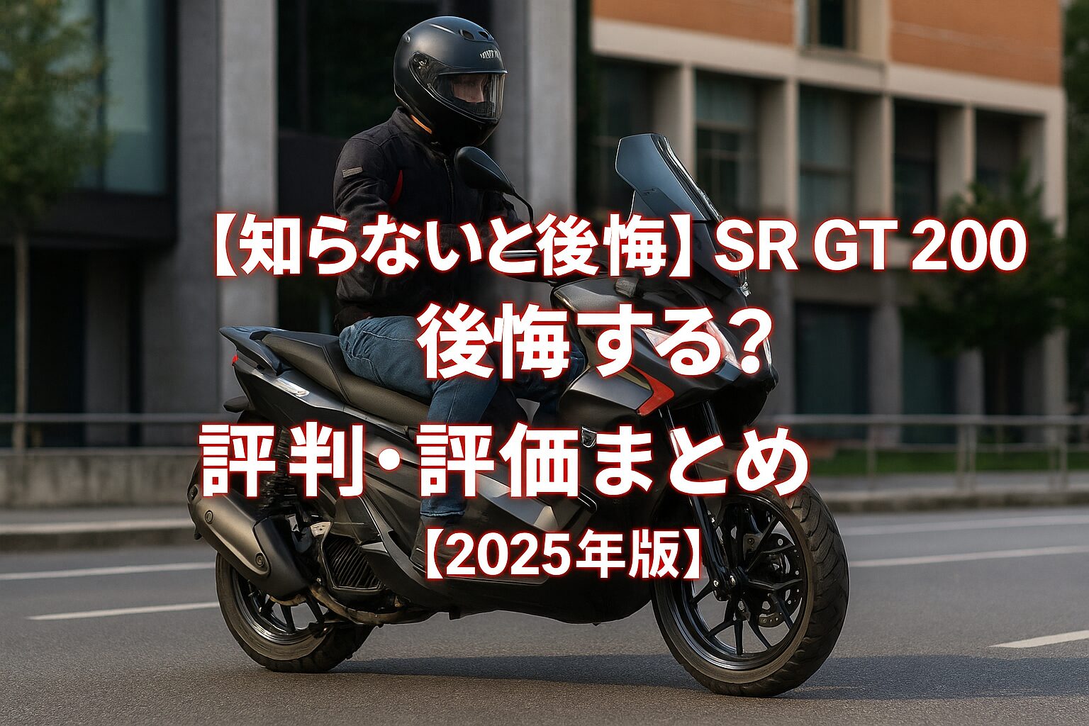 【知らないと後悔】アプリリア SR GT 200は後悔する？評判・評価まとめ｜都会派アドベンチャースクーター【2025年版】