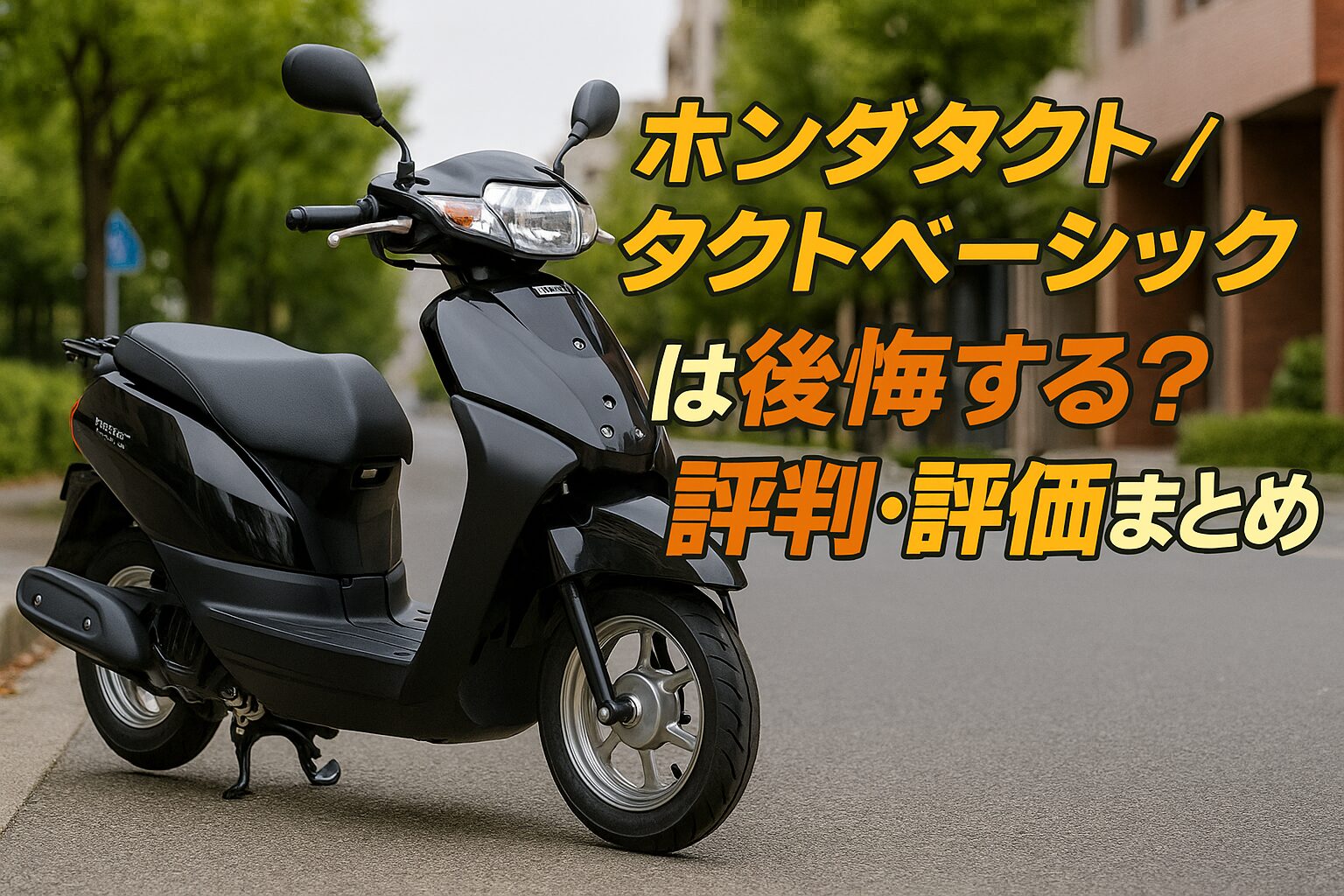 【知らないと絶対に後悔する】Honda タクト／タクトベーシックは後悔する？評判・評価まとめ｜通勤・通学に強い“実用原付”の本命【2025年最新版】
