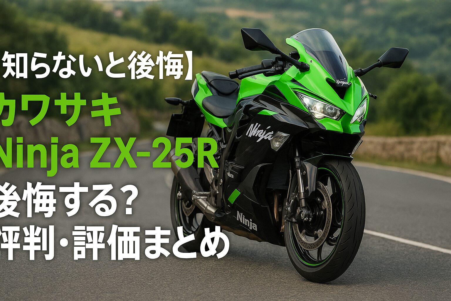 知らないと後悔】カワサキ Ninja ZX-25Rは後悔する？評判・評価