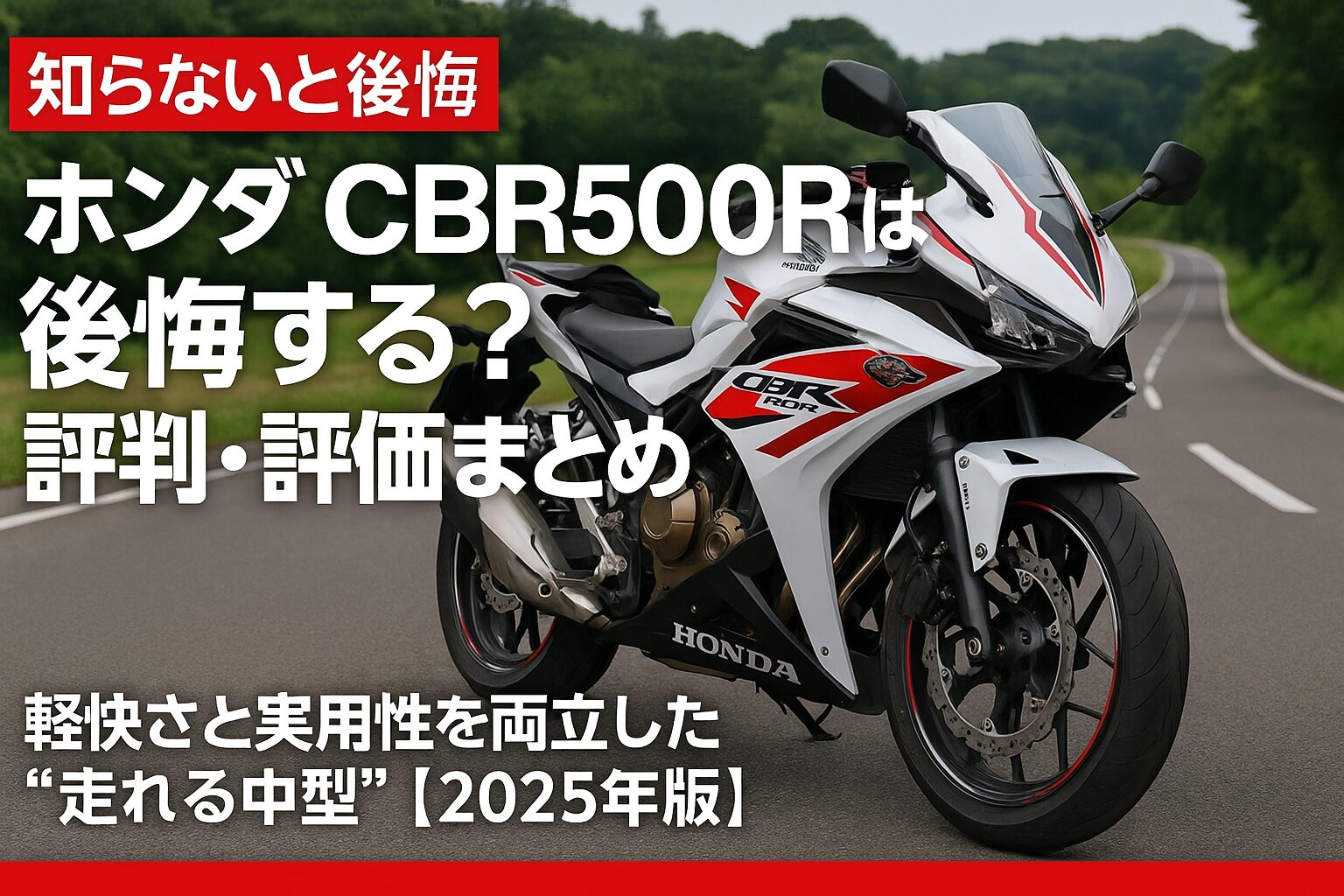 【知らないと後悔】Honda CBR500Rは後悔する？評判・評価まとめ｜ライトスポーツのベストバランス【2025年版】