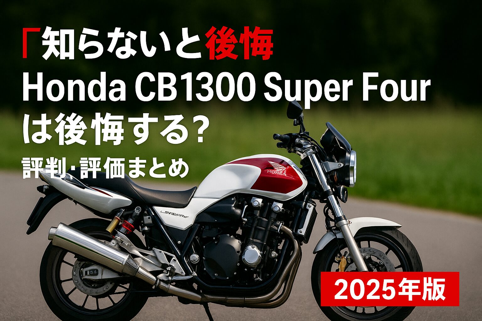 【知らないと後悔】Honda CB1300 Super Fourは後悔する？評判・評価まとめ｜大排気量ネイキッドの王道【2025年版】