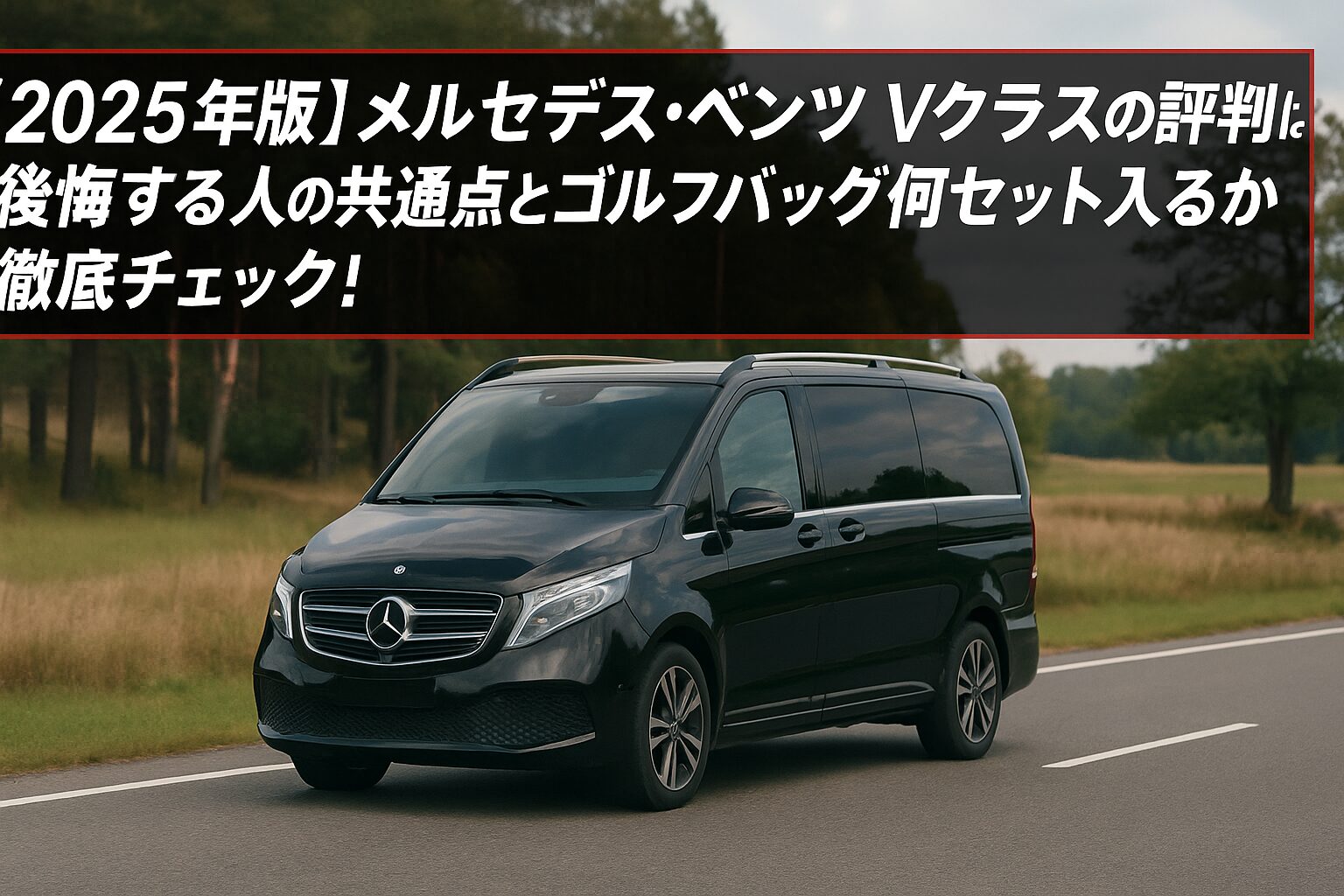 【2025年版】メルセデス・ベンツ Vクラスの評判は？後悔する人の共通点とゴルフバッグ何セット入るか徹底チェック！