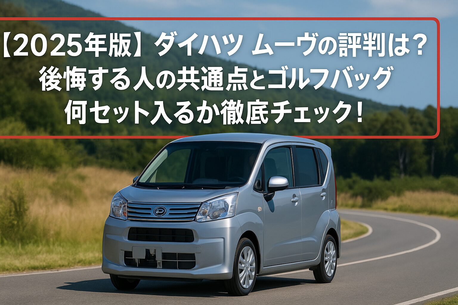 【2025年版】ダイハツ ムーヴの評判は？後悔する人の共通点とゴルフバッグ何セット入るか徹底チェック！