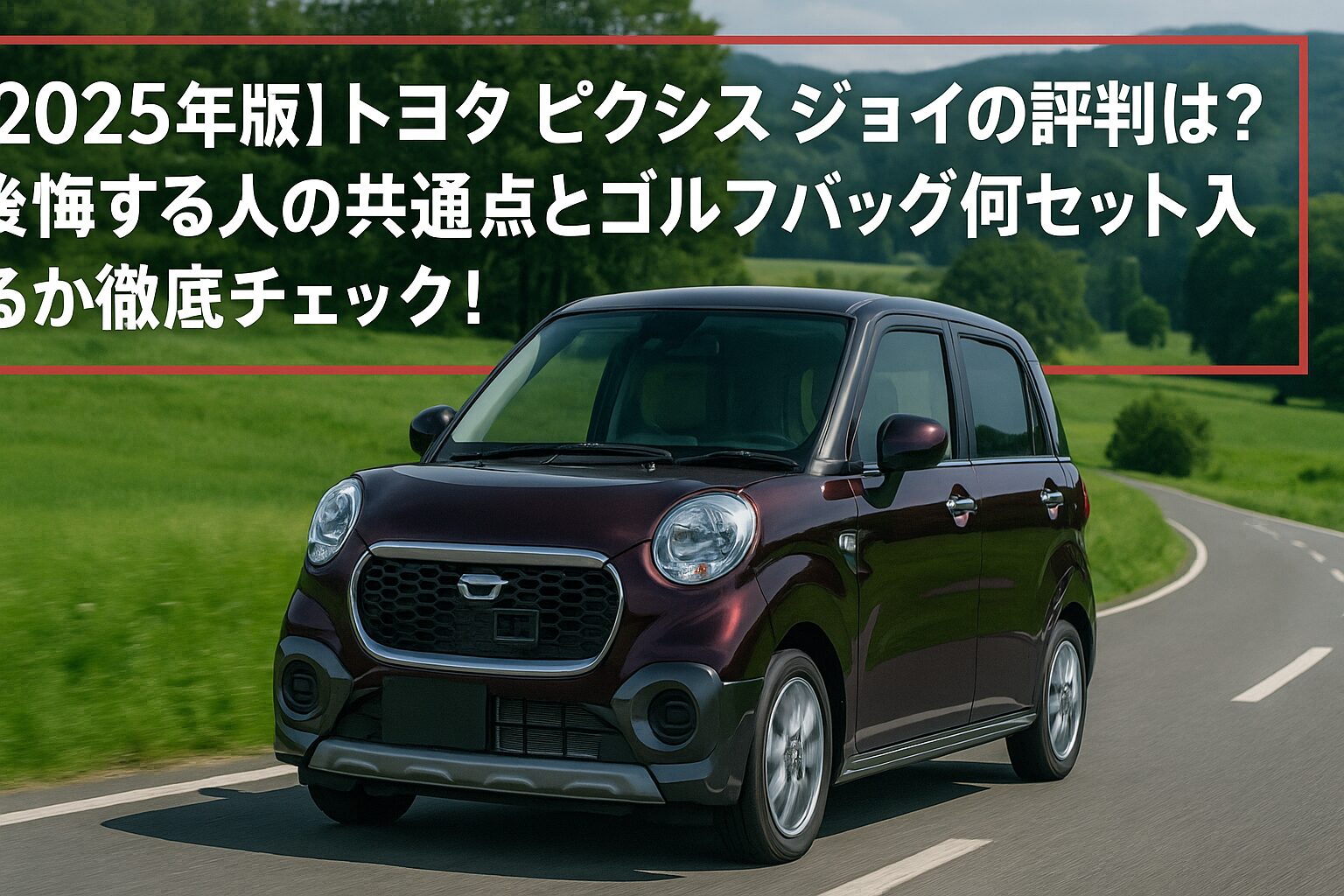 【2025年版】トヨタ ピクシス ジョイの評判は？後悔する人の共通点とゴルフバッグ何セット入るか徹底チェック！