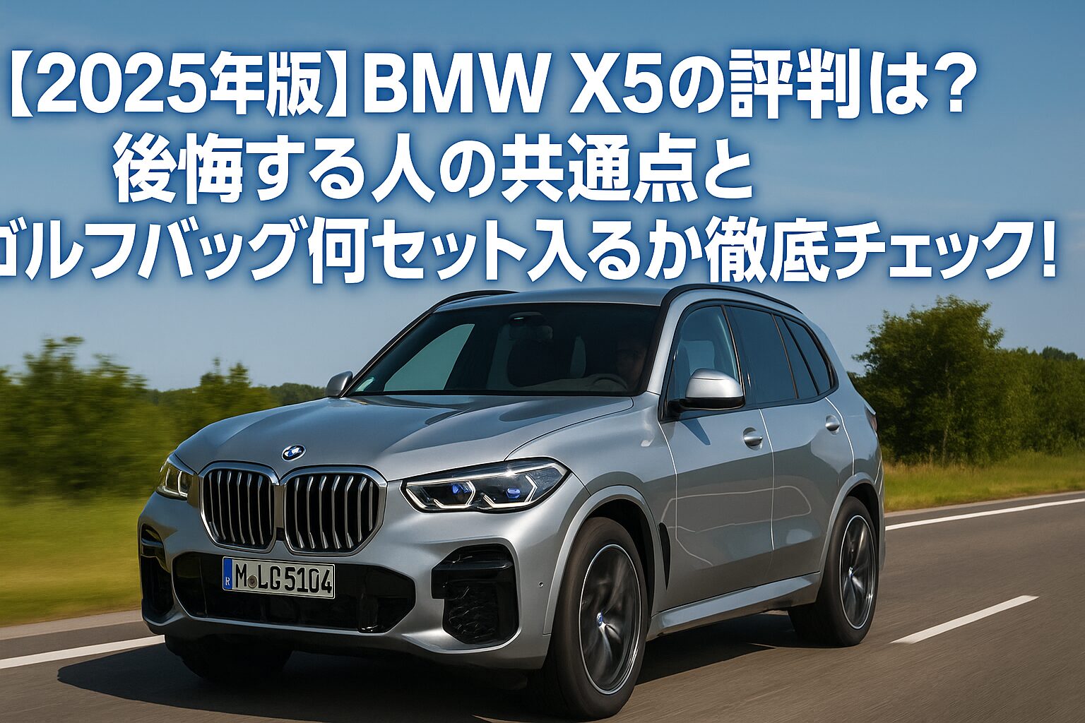 【2025年版】BMW X5の評判は？後悔する人の共通点とゴルフバッグ何セット入るか徹底チェック！