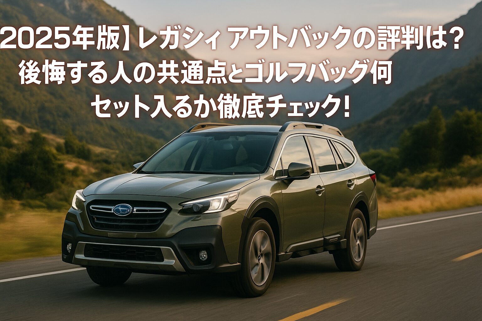 【2025年版】スバル レガシィ アウトバックの評判は？後悔する人の共通点とゴルフバッグ何セット入るか徹底チェック！