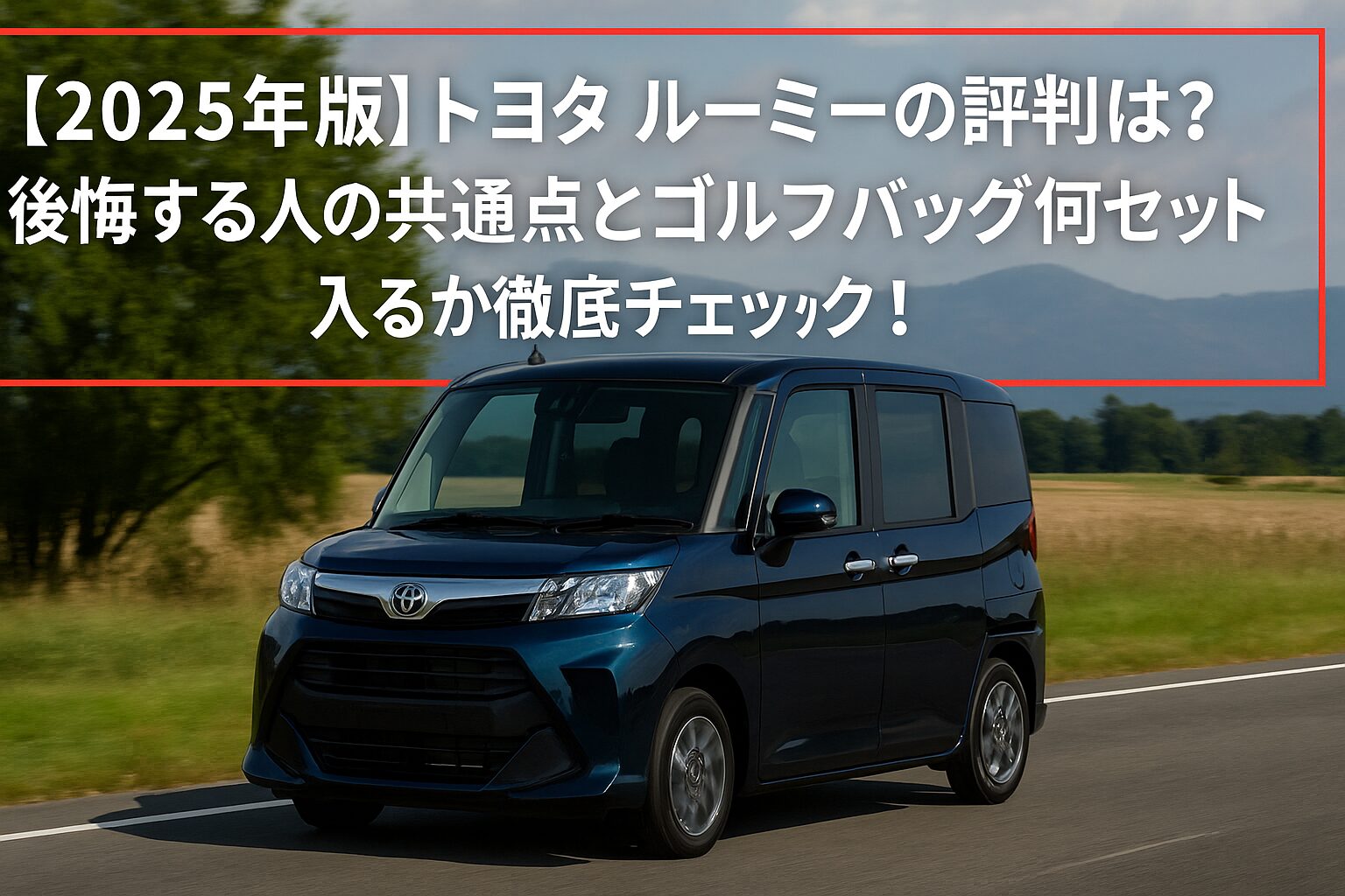 【2025年版】トヨタ ルーミーの評判は？後悔する人の共通点とゴルフバッグ何セット入るか徹底チェック！
