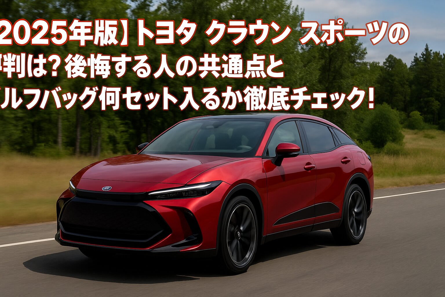 【2025年版】トヨタ クラウン スポーツの評判は？後悔する人の共通点とゴルフバッグ何セット入るか徹底チェック！