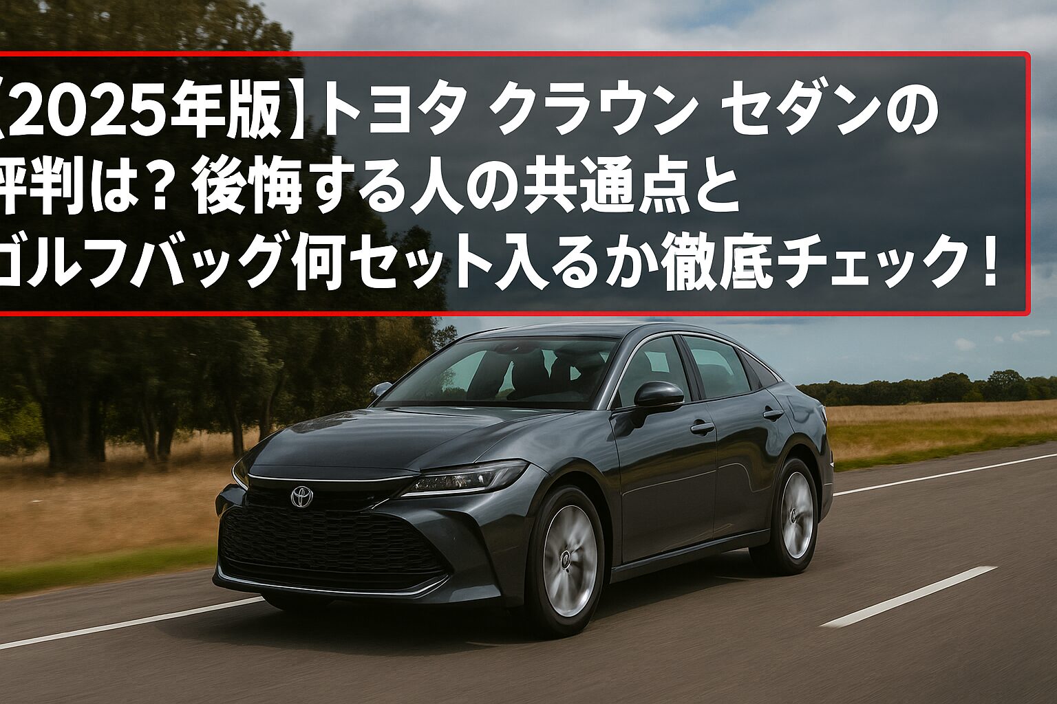 【2025年版】トヨタ クラウン セダンの評判は？後悔する人の共通点とゴルフバッグ何セット入るか徹底チェック！