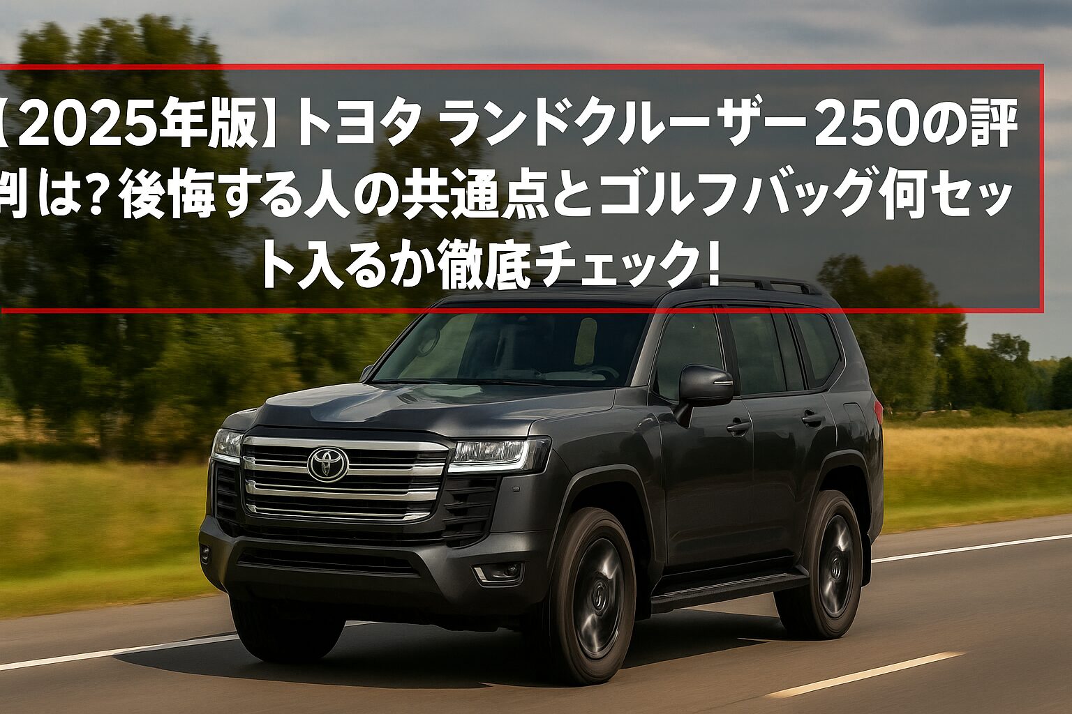 【2025年版】トヨタ ランドクルーザー250の評判は？後悔する人の共通点とゴルフバッグ何セット入るか徹底チェック！
