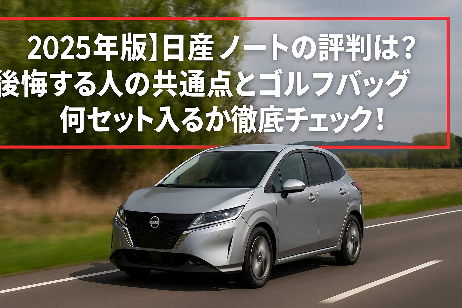 【2025年版】日産 ノートの評判は？後悔する人の共通点とゴルフバッグ何セット入るか徹底チェック！