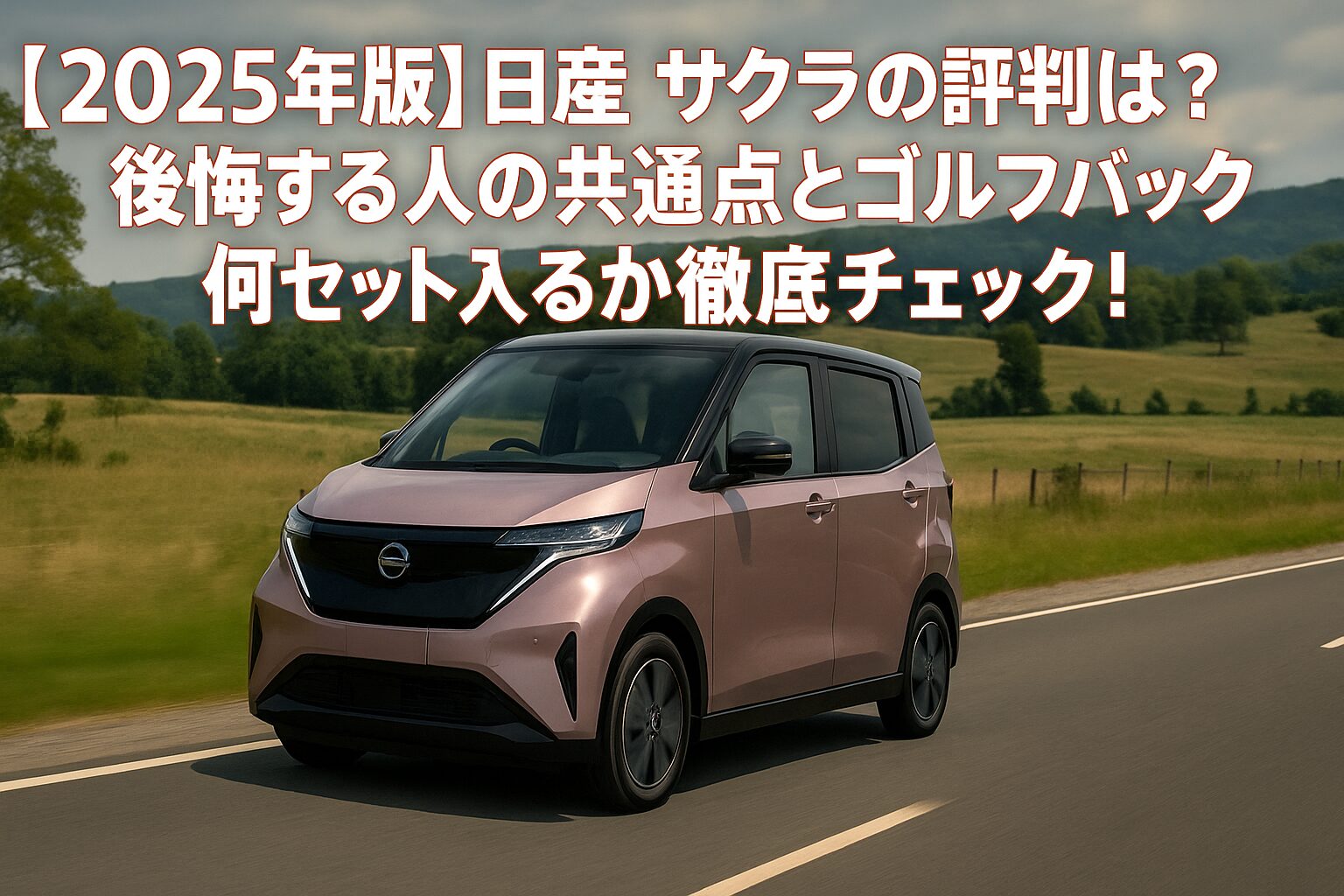 【2025年版】日産 サクラの評判は？後悔する人の共通点とゴルフバッグ何セット入るか徹底チェック！