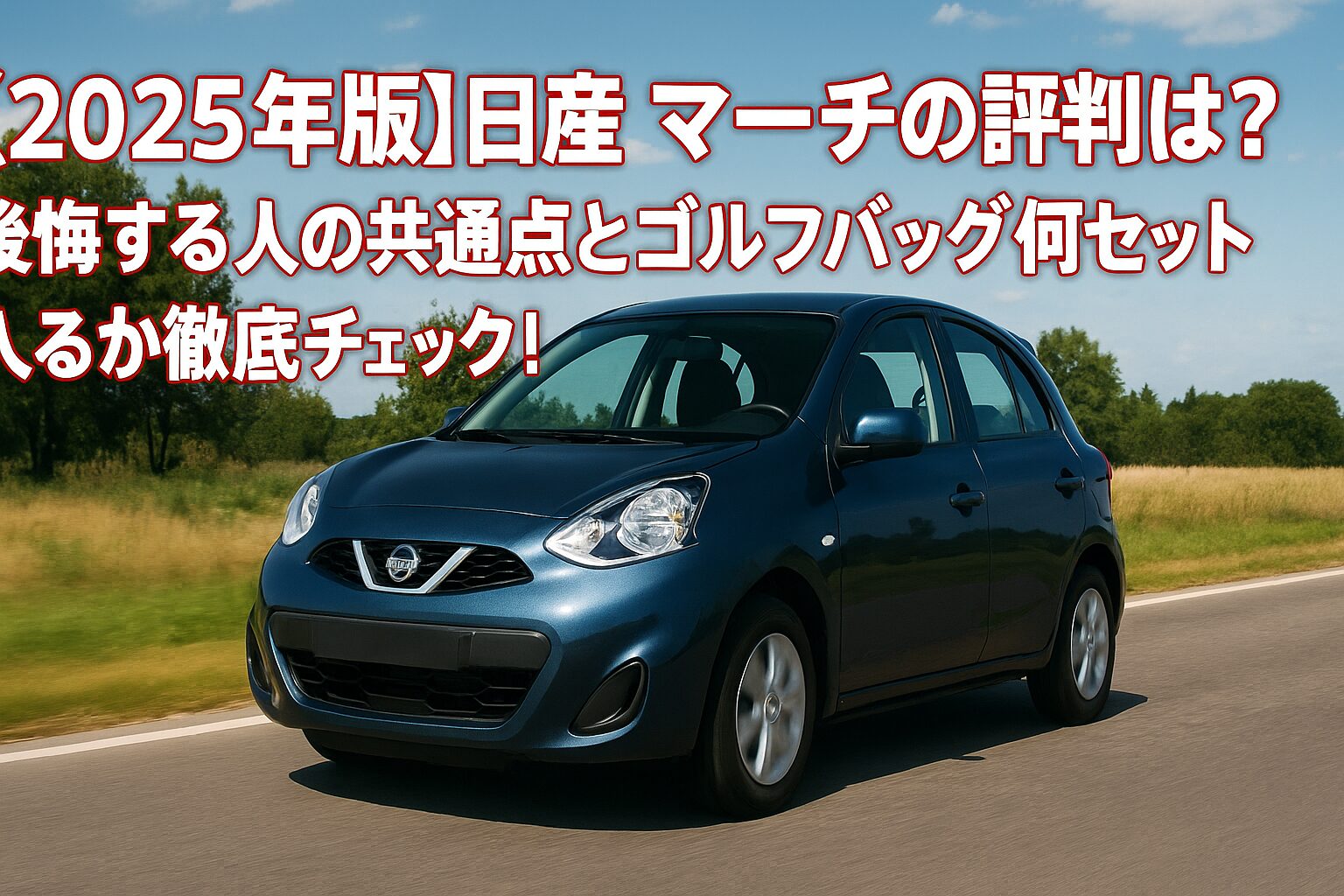 【2025年版】日産 マーチの評判は？後悔する人の共通点とゴルフバッグ何セット入るか徹底チェック！