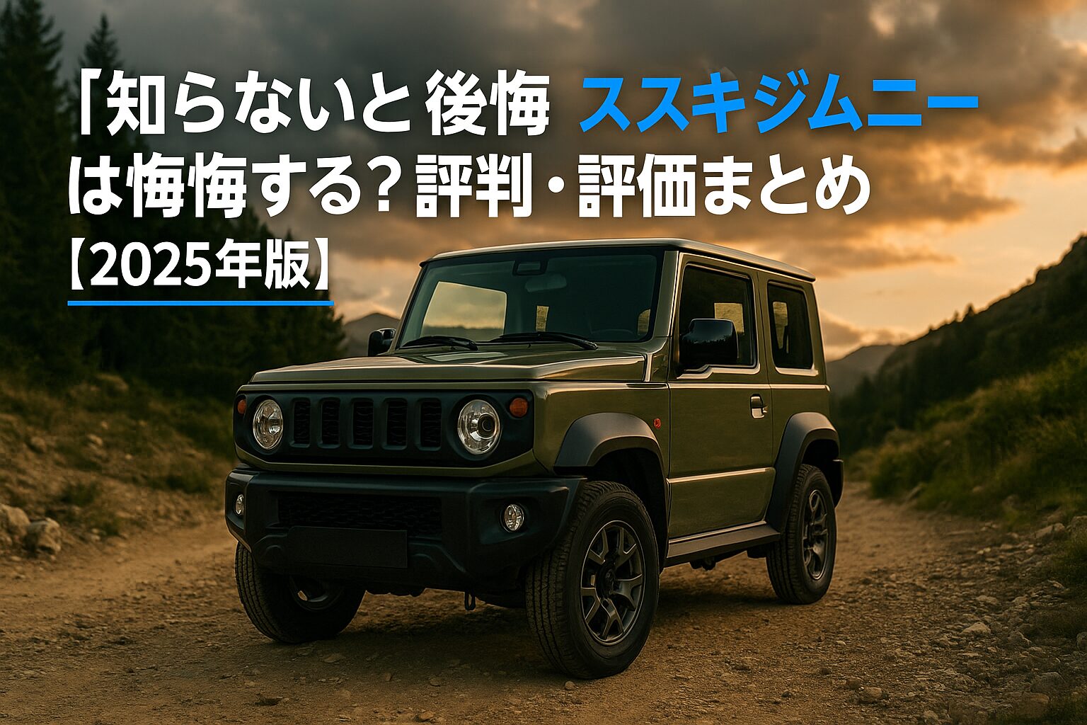 【知らないと後悔】スズキ ジムニーは後悔する？評判・メリット・評価まとめ｜本格ラダーフレーム×副変速機の軽4WD【2025年版】