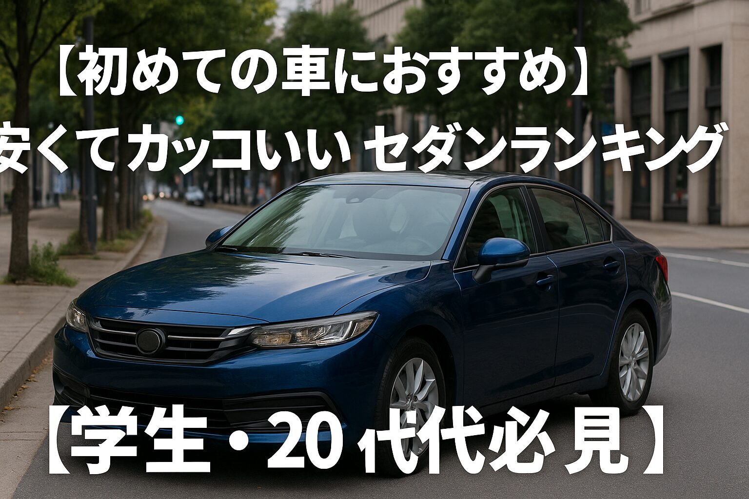 【初めての車におすすめ】安くてカッコいいセダンランキング【学生・20代必見】