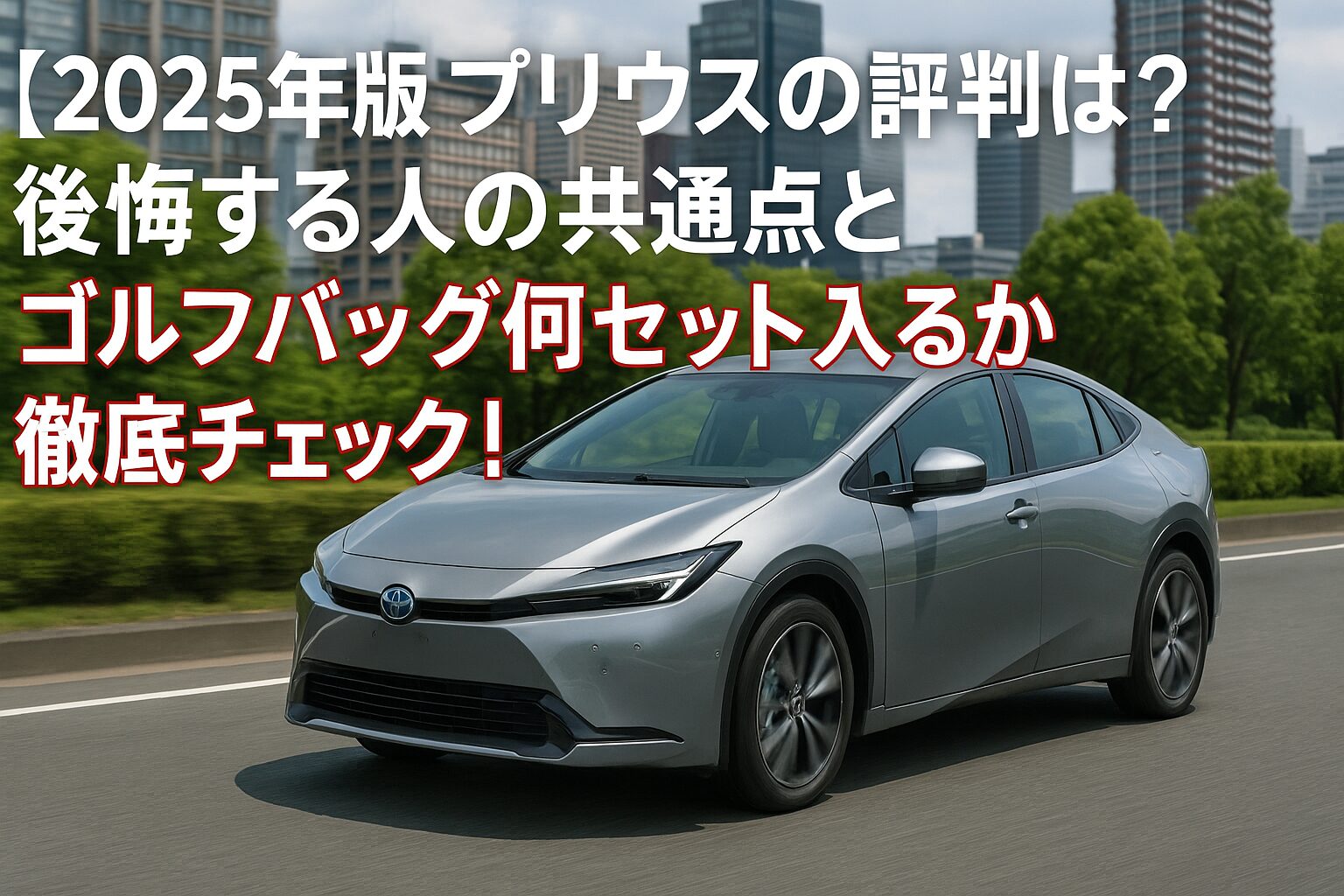 【2025年版】トヨタ プリウスの評判は？後悔する人の共通点とゴルフバッグ何セット入るか徹底チェック！