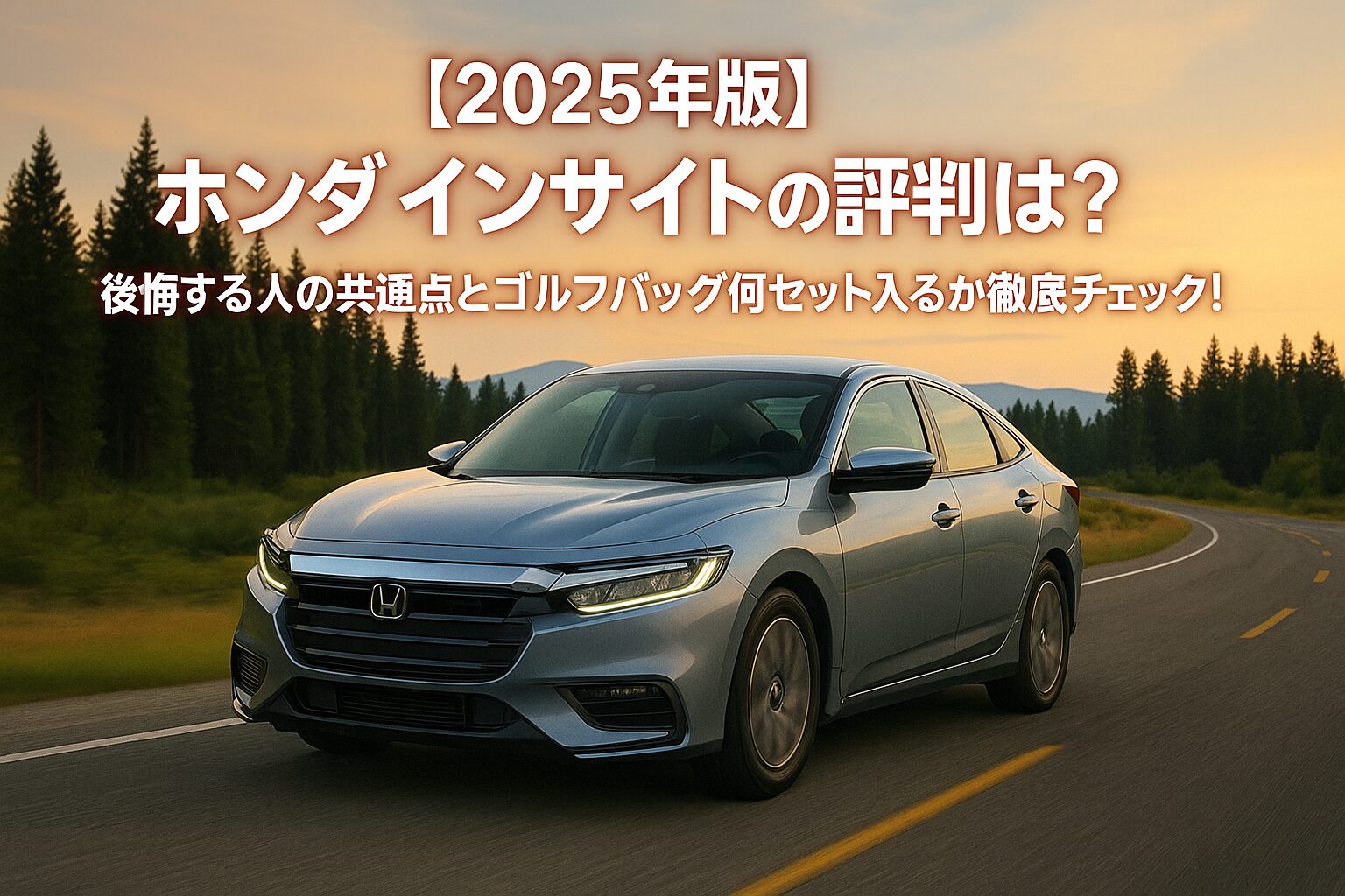 【2025年版】ホンダ インサイトの評判は？後悔する人の共通点とゴルフバッグ何セット入るか徹底チェック！