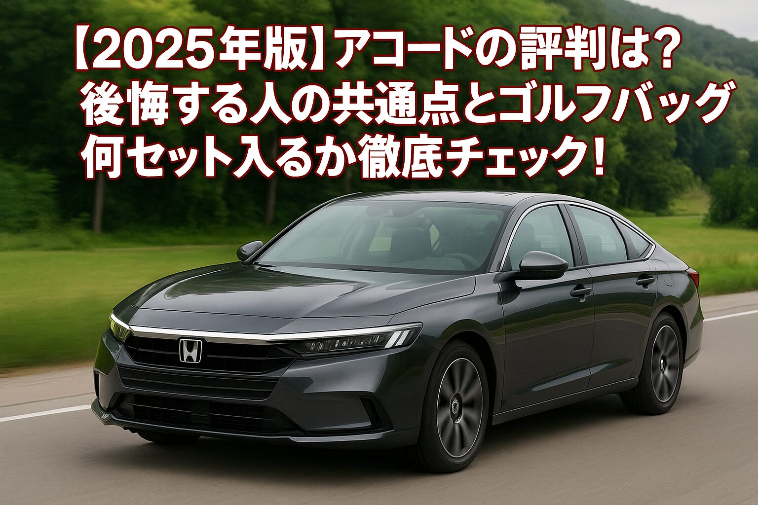 【2025年版】ホンダ アコードの評判は？後悔する人の共通点とゴルフバッグ何セット入るか徹底チェック！