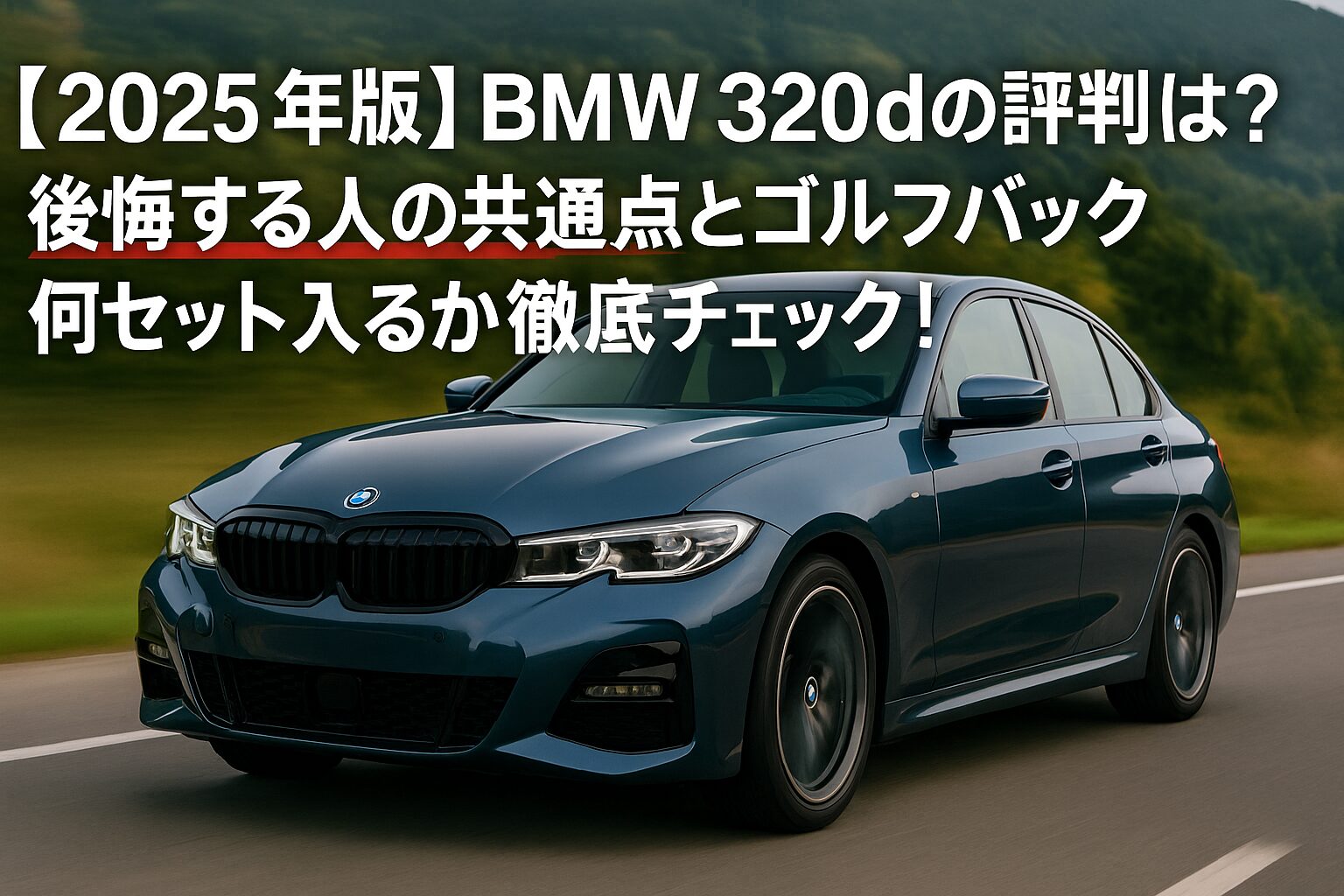 【2025年版】BMW 320dの評判は？後悔する人の共通点とゴルフバッグ何セット入るか徹底チェック！