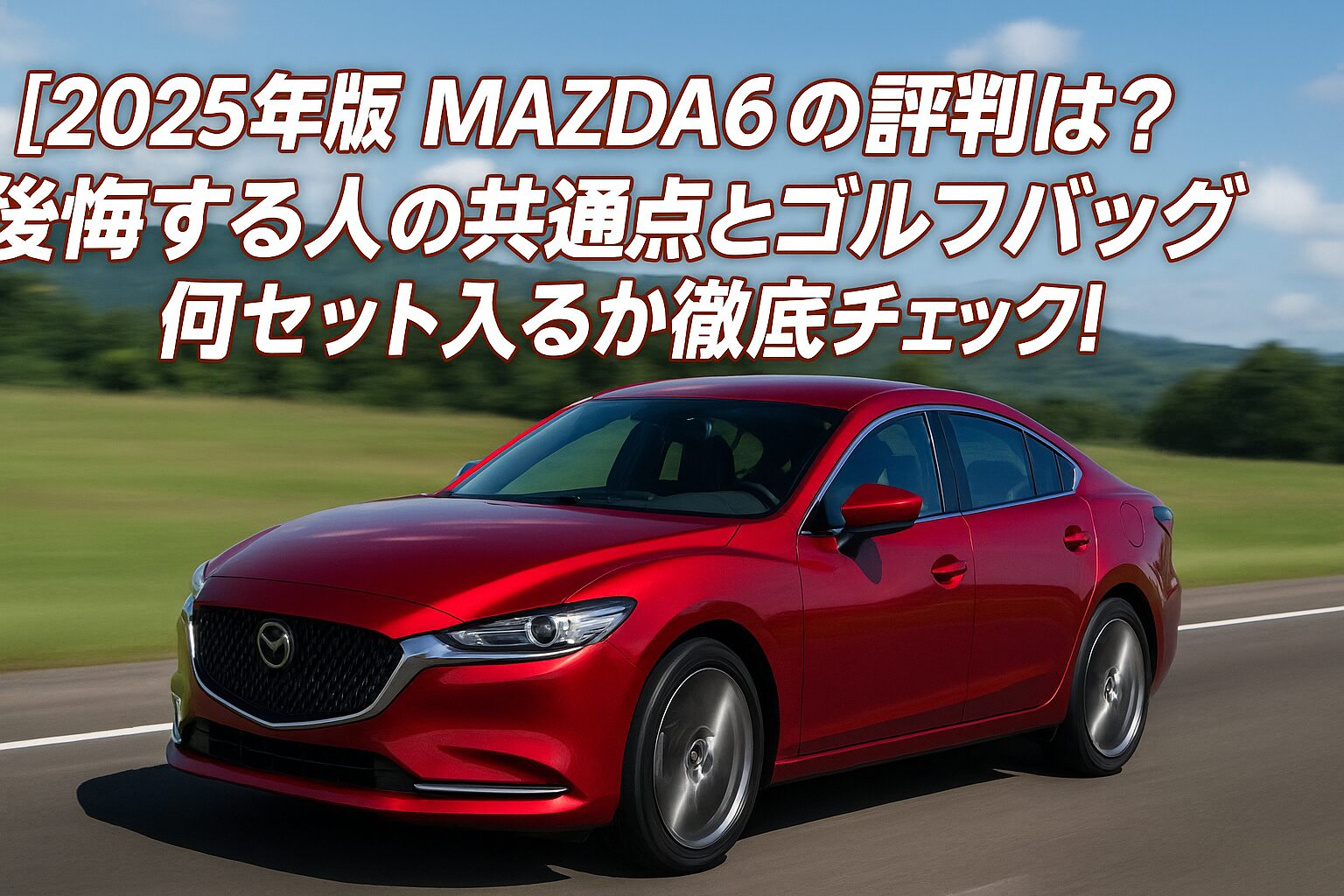 【2025年版】マツダ MAZDA6の評判は？後悔する人の共通点とゴルフバッグ何セット入るか徹底チェック！