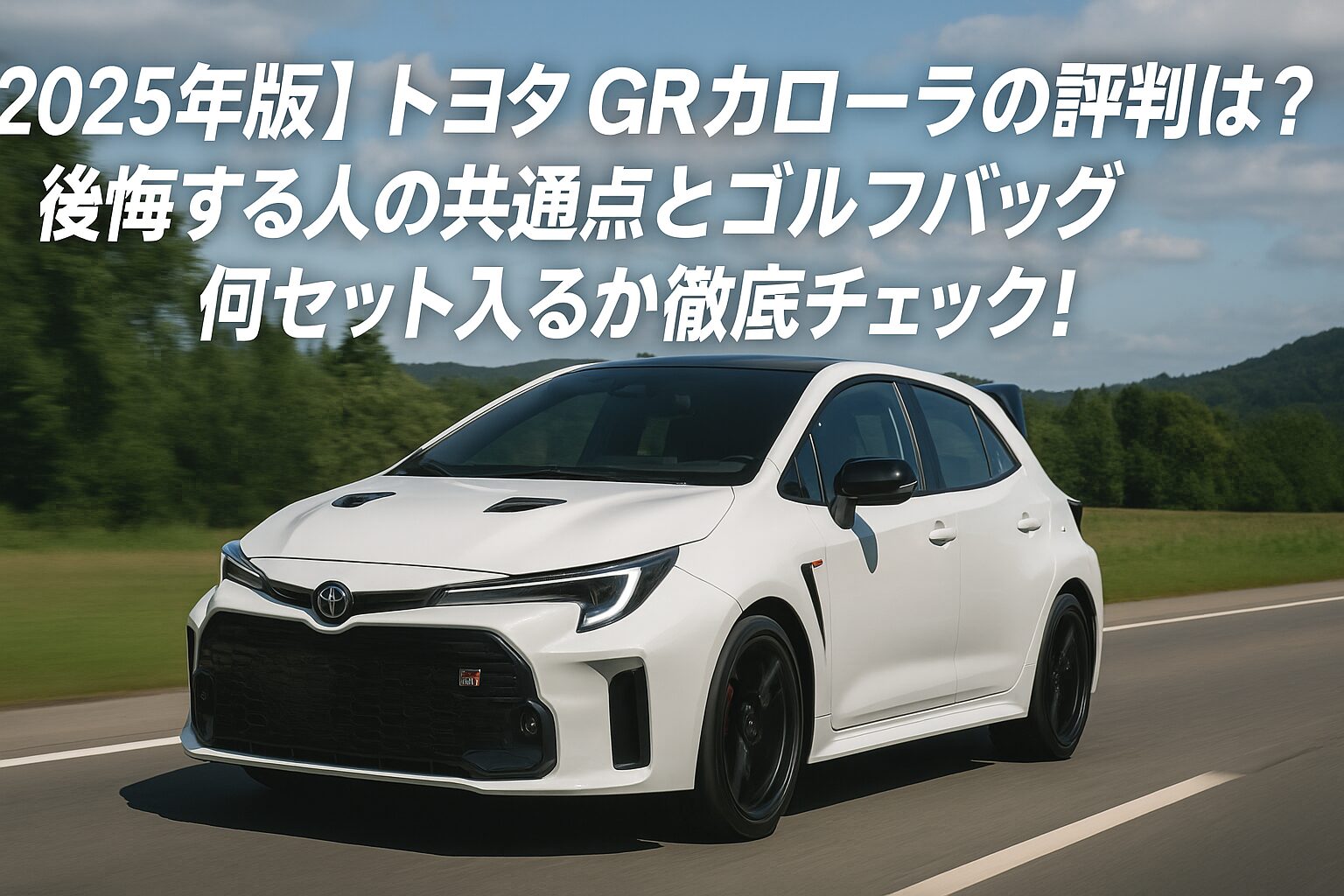 【2025年版】トヨタ GRカローラの評判は？後悔する人の共通点とゴルフバッグ何セット入るか徹底チェック！