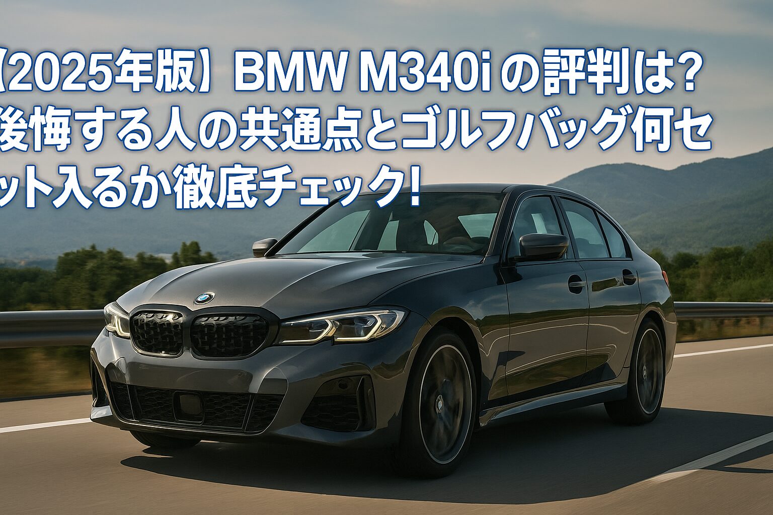 【2025年版】BMW M340iの評判は？後悔する人の共通点とゴルフバッグ何セット入るか徹底チェック！