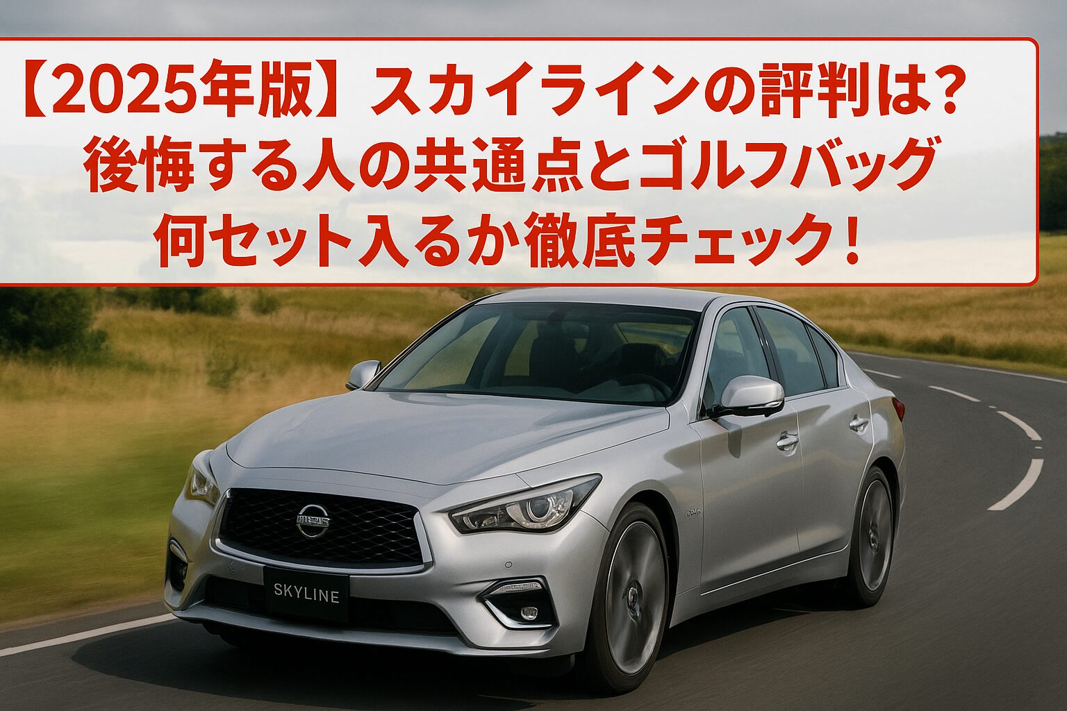 【2025年版】日産 スカイラインの評判は？後悔する人の共通点とゴルフバッグ何セット入るか徹底チェック！