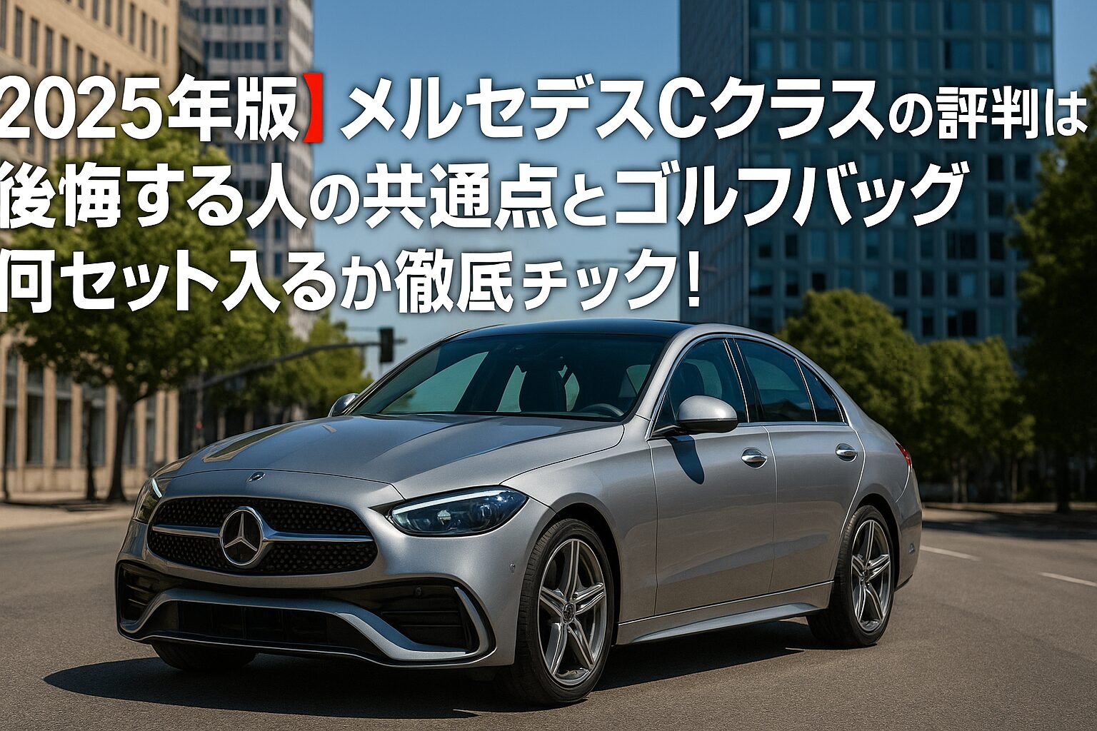 【2025年版】メルセデスCクラス セダンの評判は？後悔する人の共通点とゴルフバッグ何セット入るか徹底チェック！