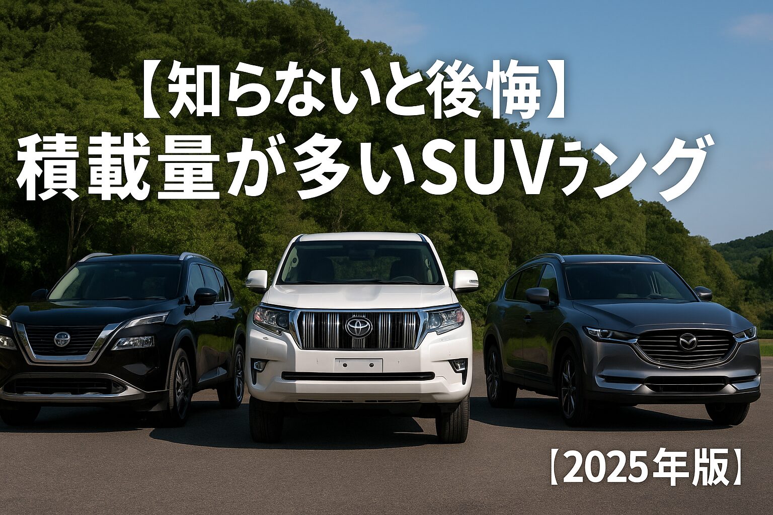 【知らないと後悔】積載量が多いSUVランキングTOP10｜荷室広すぎSUVベストセレクション【2025年版】
