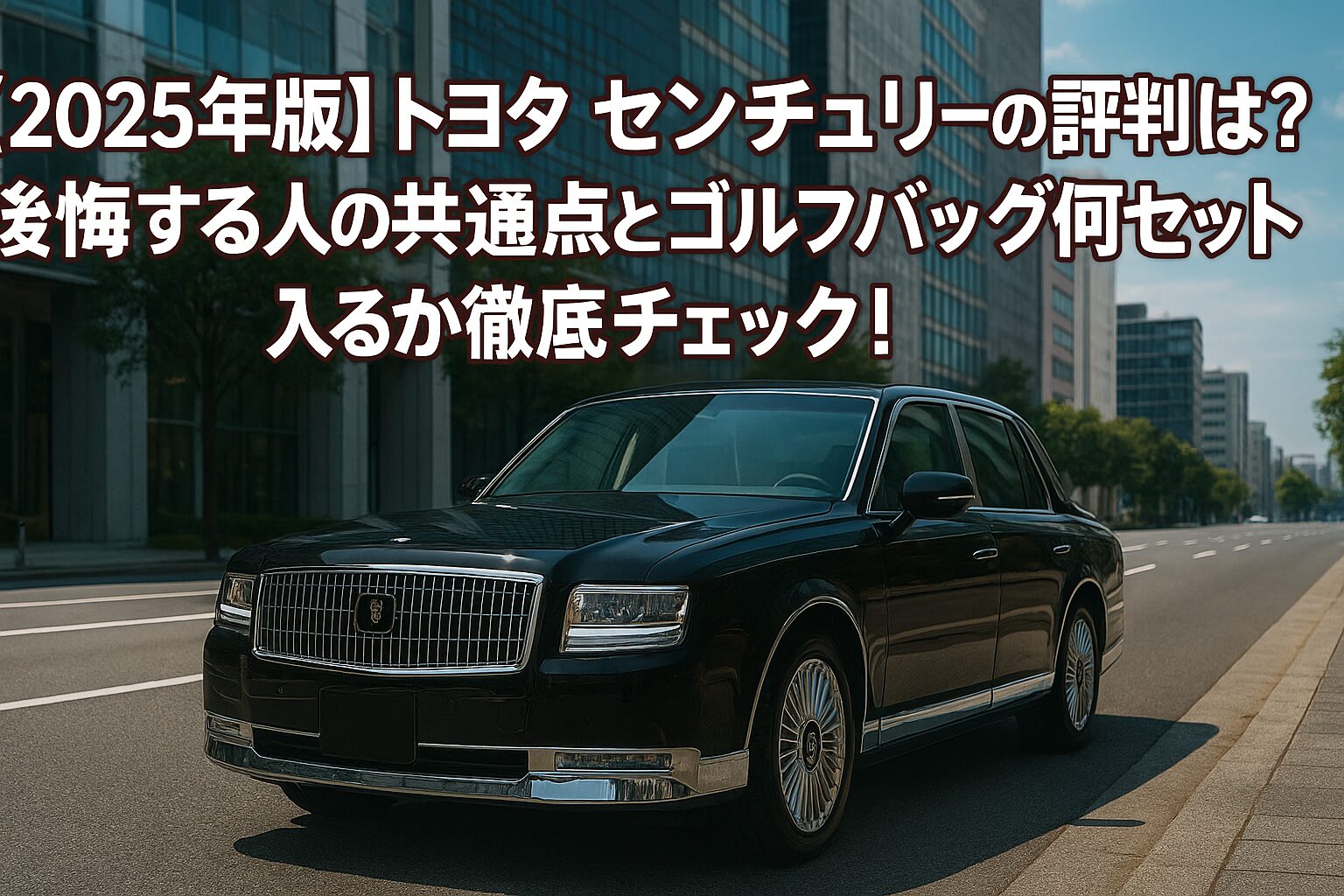 【2025年版】トヨタ センチュリーの評判は？後悔する人の共通点とゴルフバッグ何セット入るか徹底チェック！