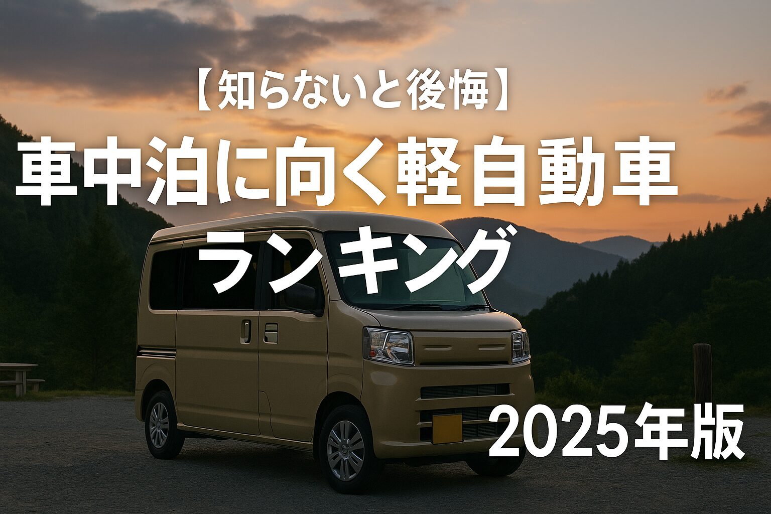 【知らないと後悔】車中泊に向く軽自動車ランキング｜快適に眠れるモデル徹底比較【2025年版】
