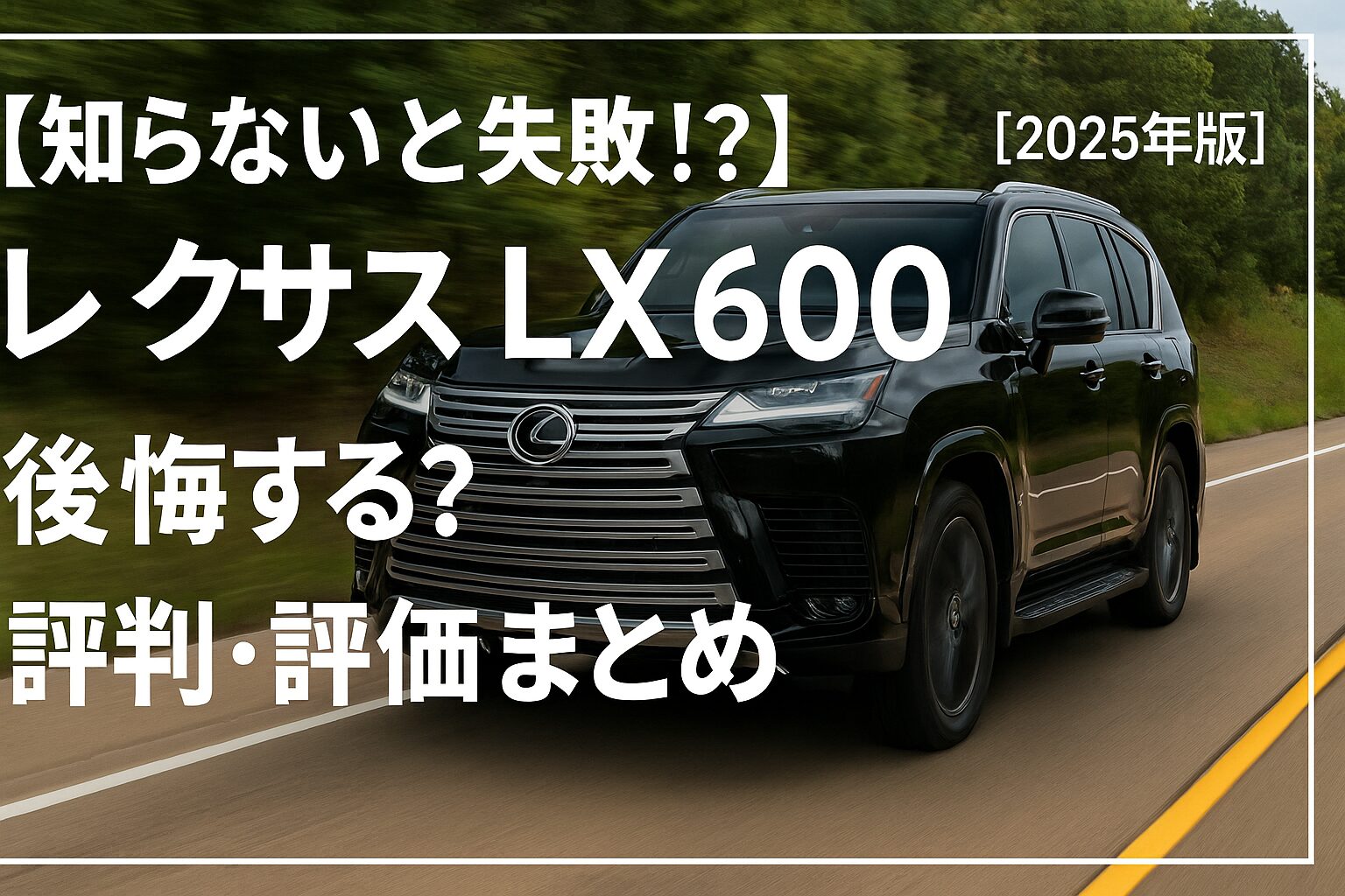 【2025年版】レクサス LX600の評判は？後悔する人の共通点とゴルフバッグ何セット入るか徹底チェック！