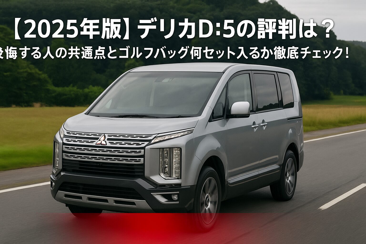 【2025年版】三菱 デリカD:5の評判は？後悔する人の共通点とゴルフバッグ何セット入るか徹底チェック！