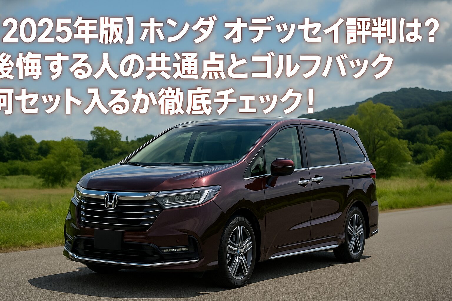 【2025年版】ホンダ オデッセイの評判は？後悔する人の共通点とゴルフバッグ何セット入るか徹底チェック！